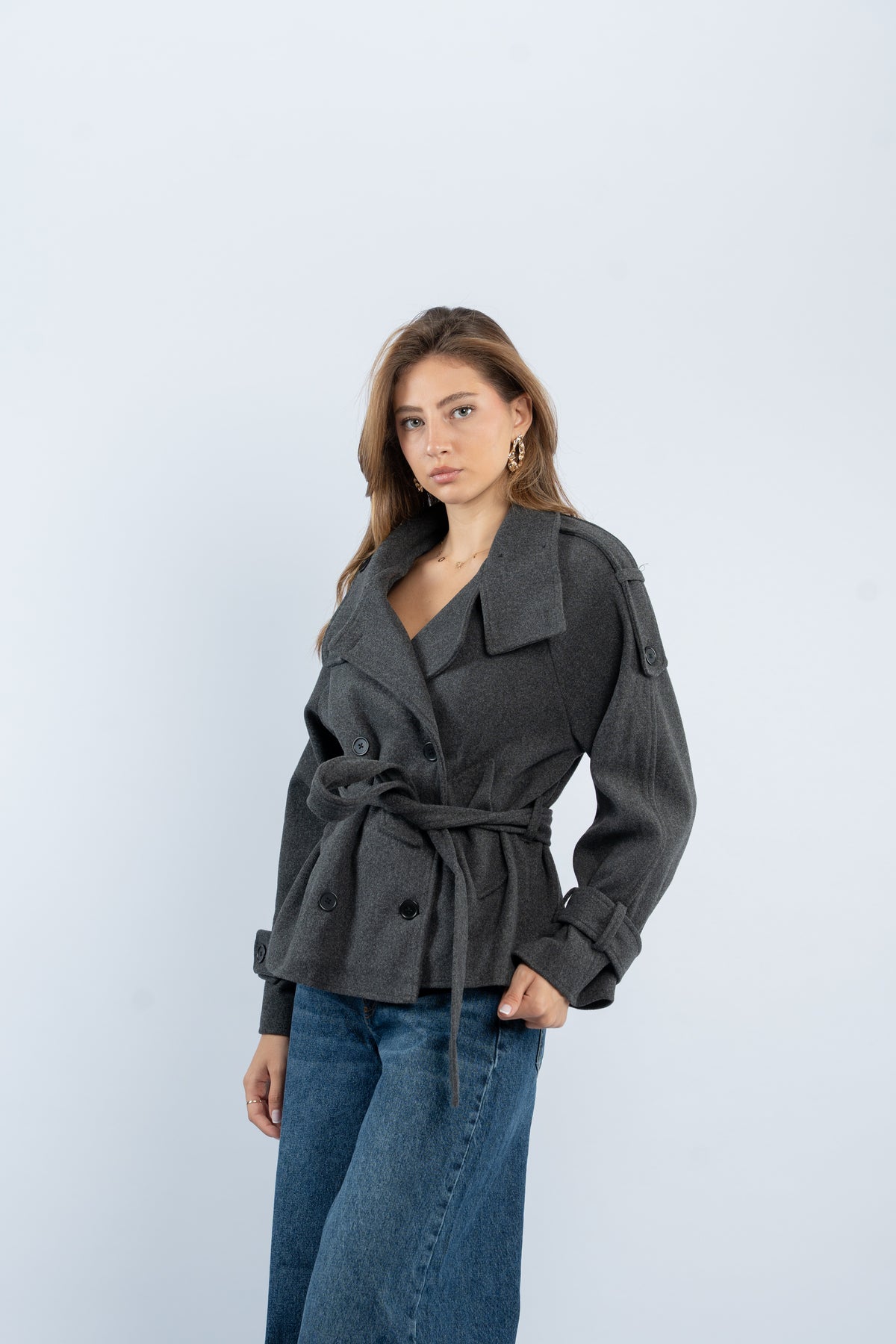 Belted Joukh jacket