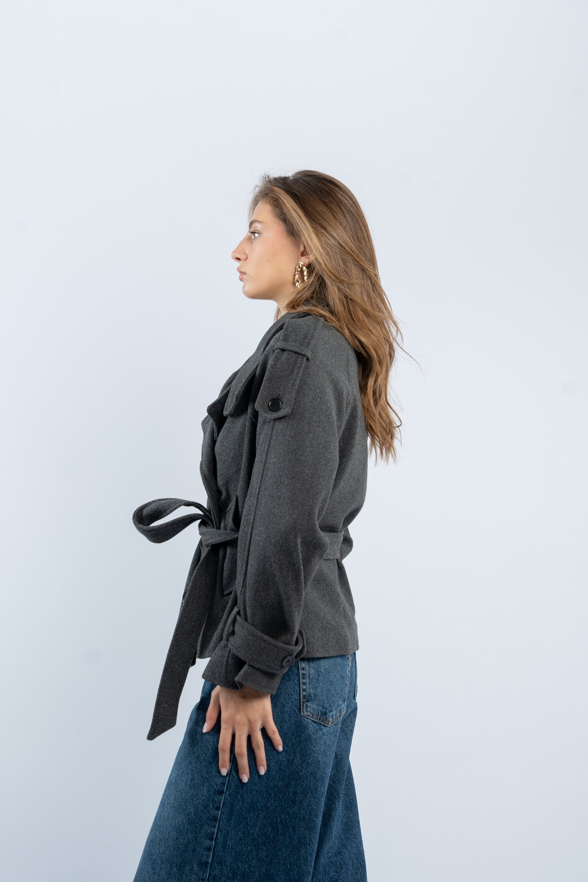 Belted Joukh jacket