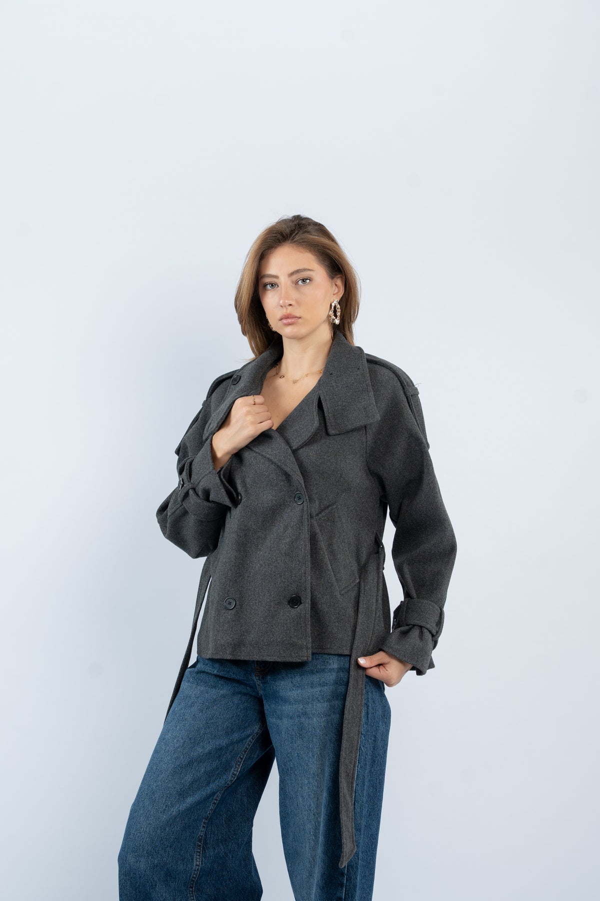 Belted Joukh jacket