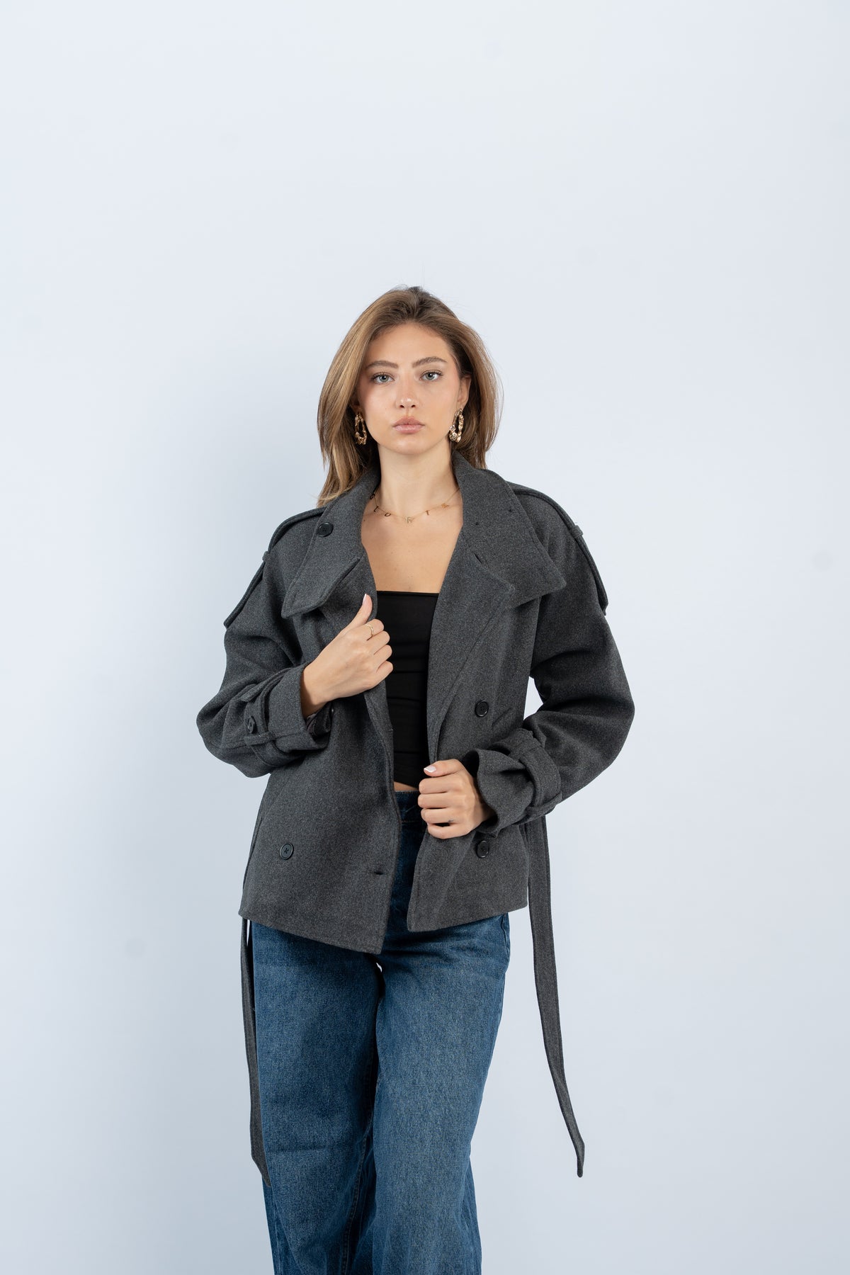 Belted Joukh jacket