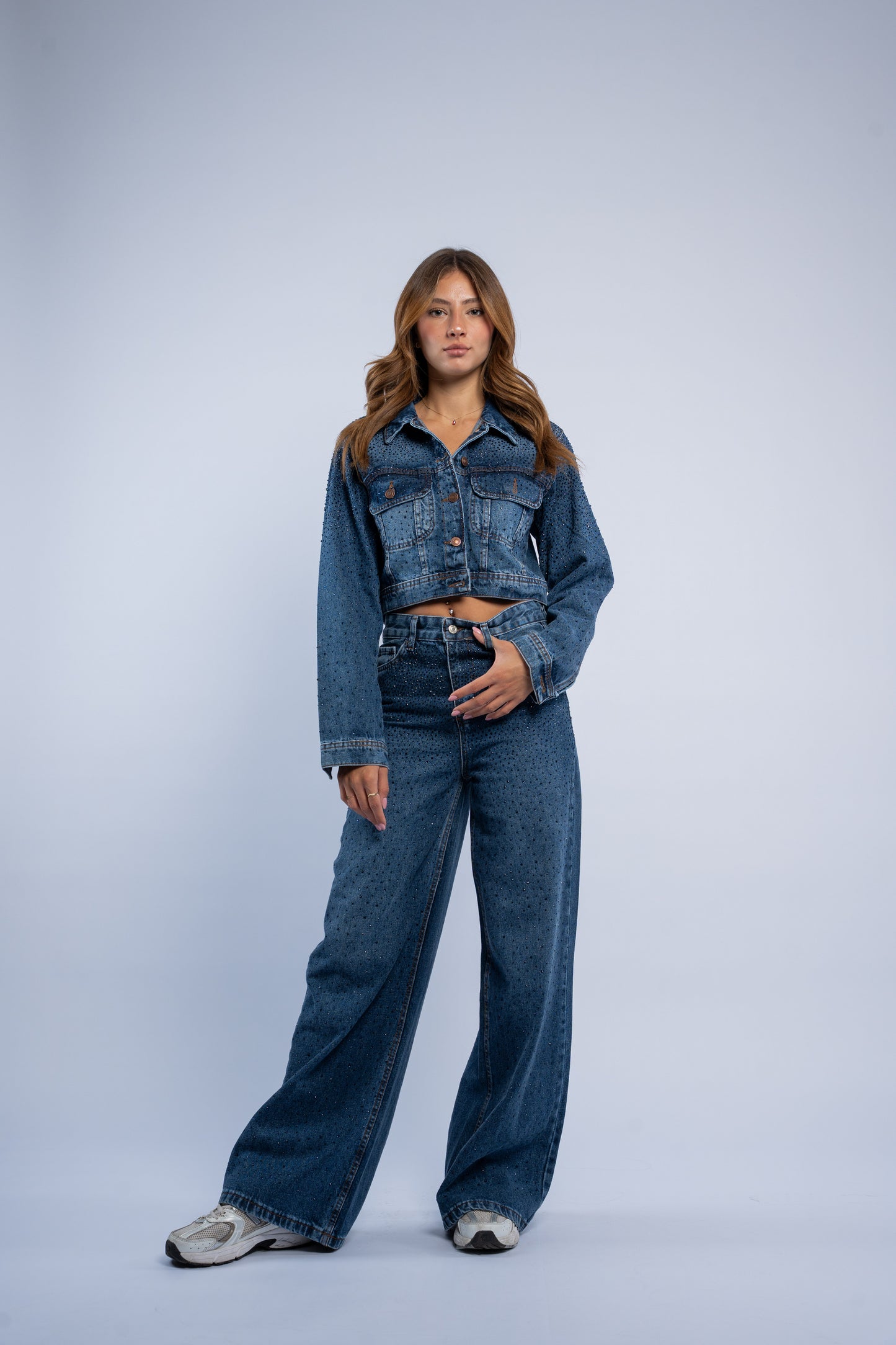 Glitter denim set