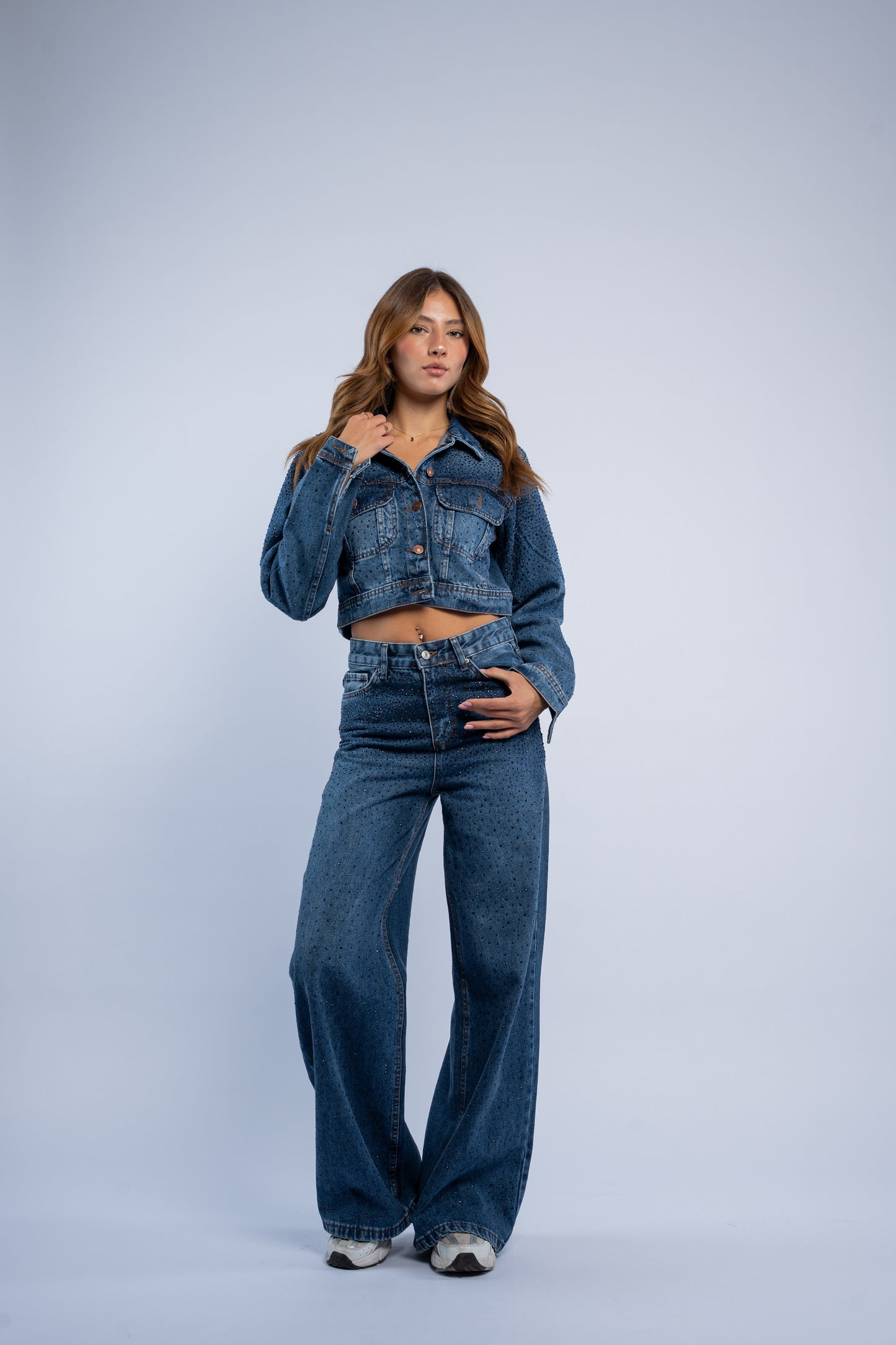Glitter denim set
