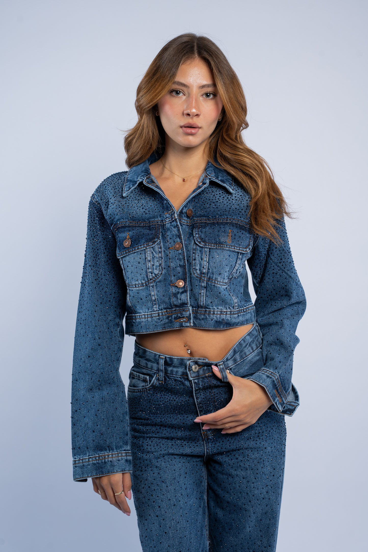 Glitter denim set