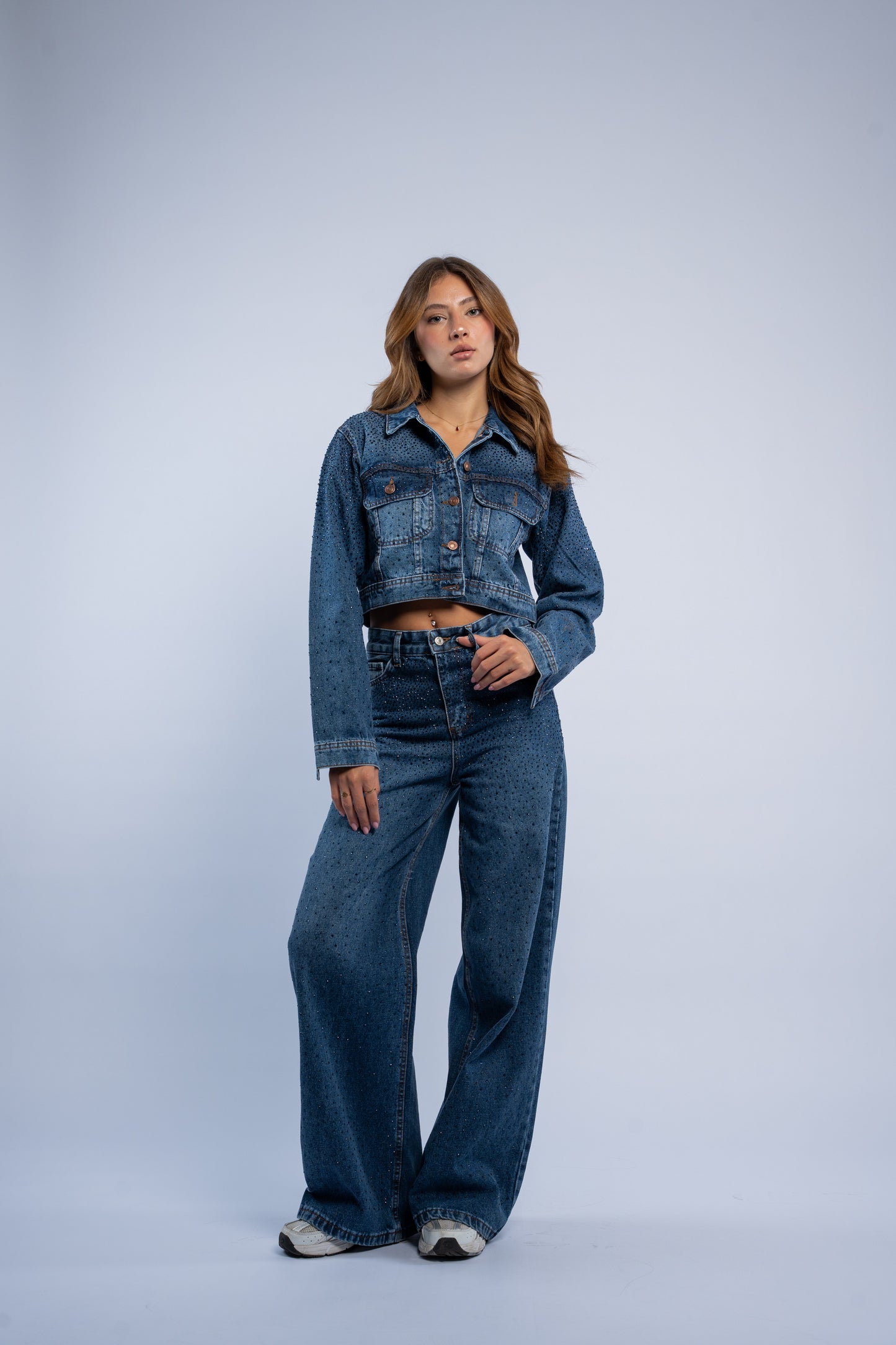 Glitter denim set
