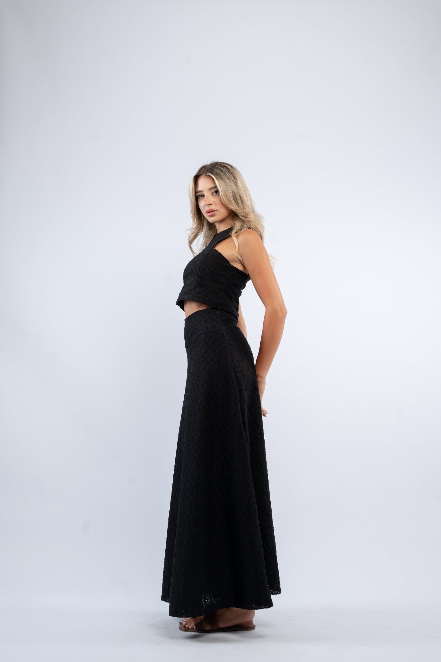 Eyelet Maxi Skirt Set