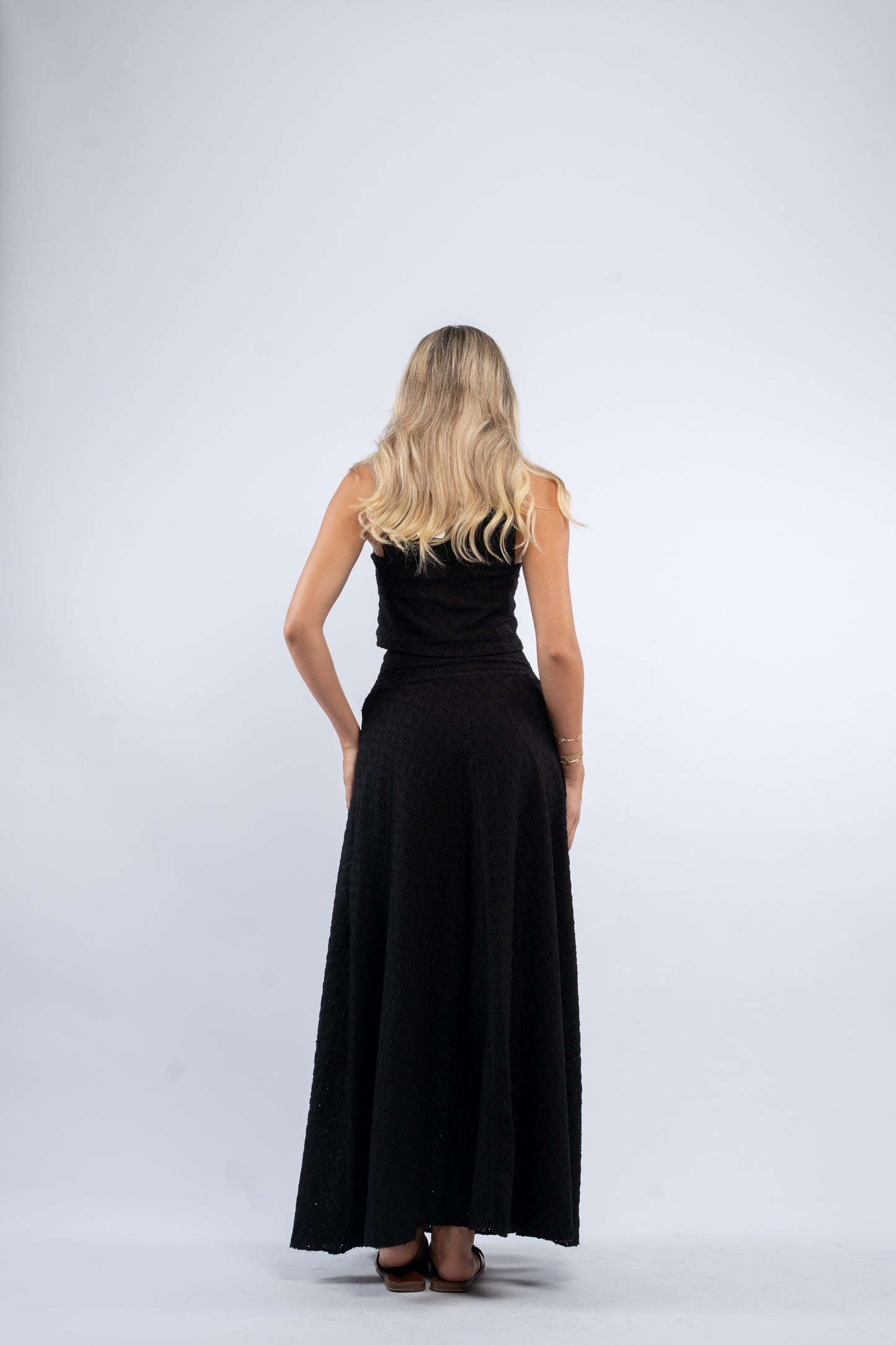 Eyelet Maxi Skirt Set
