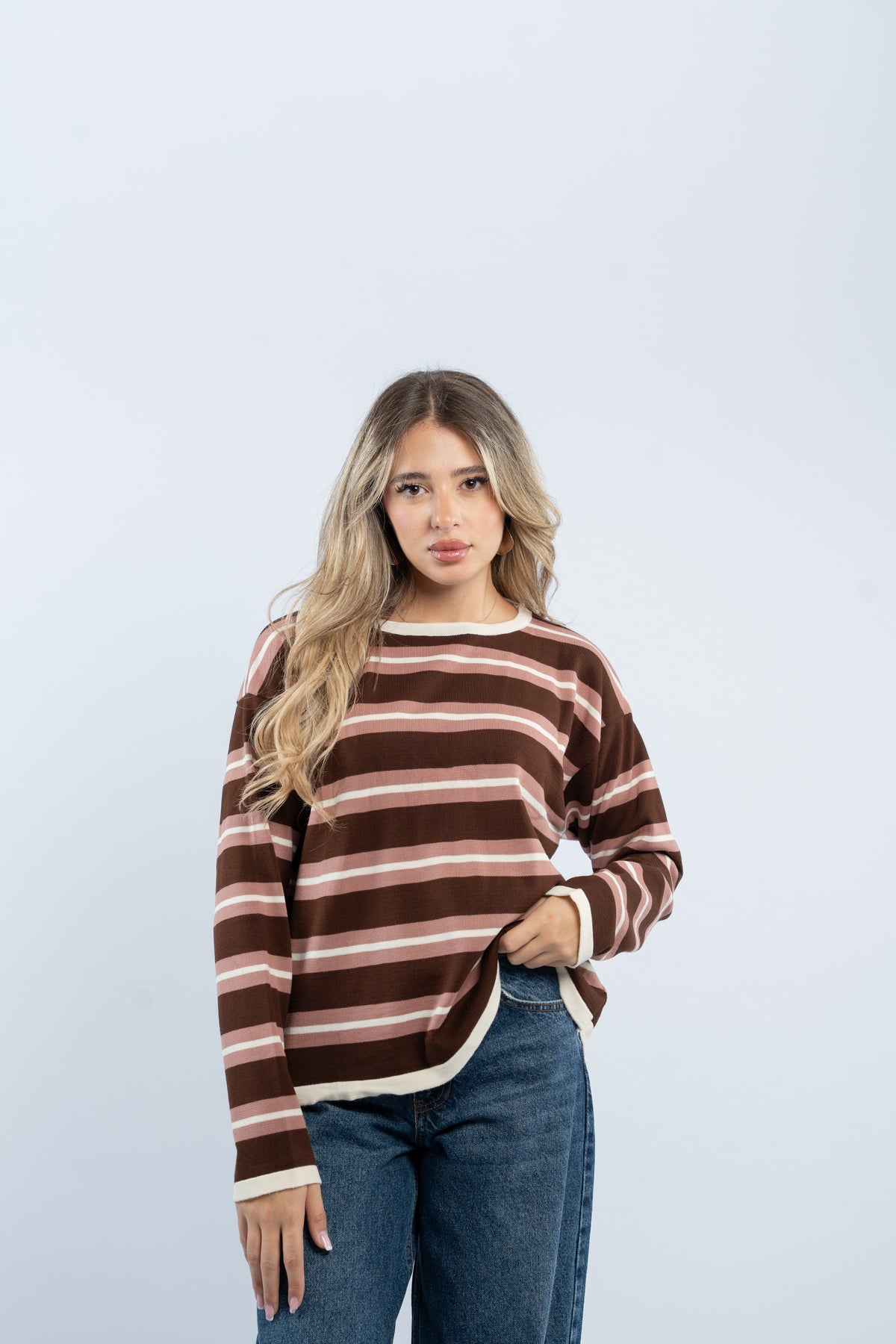Pullover striped knit