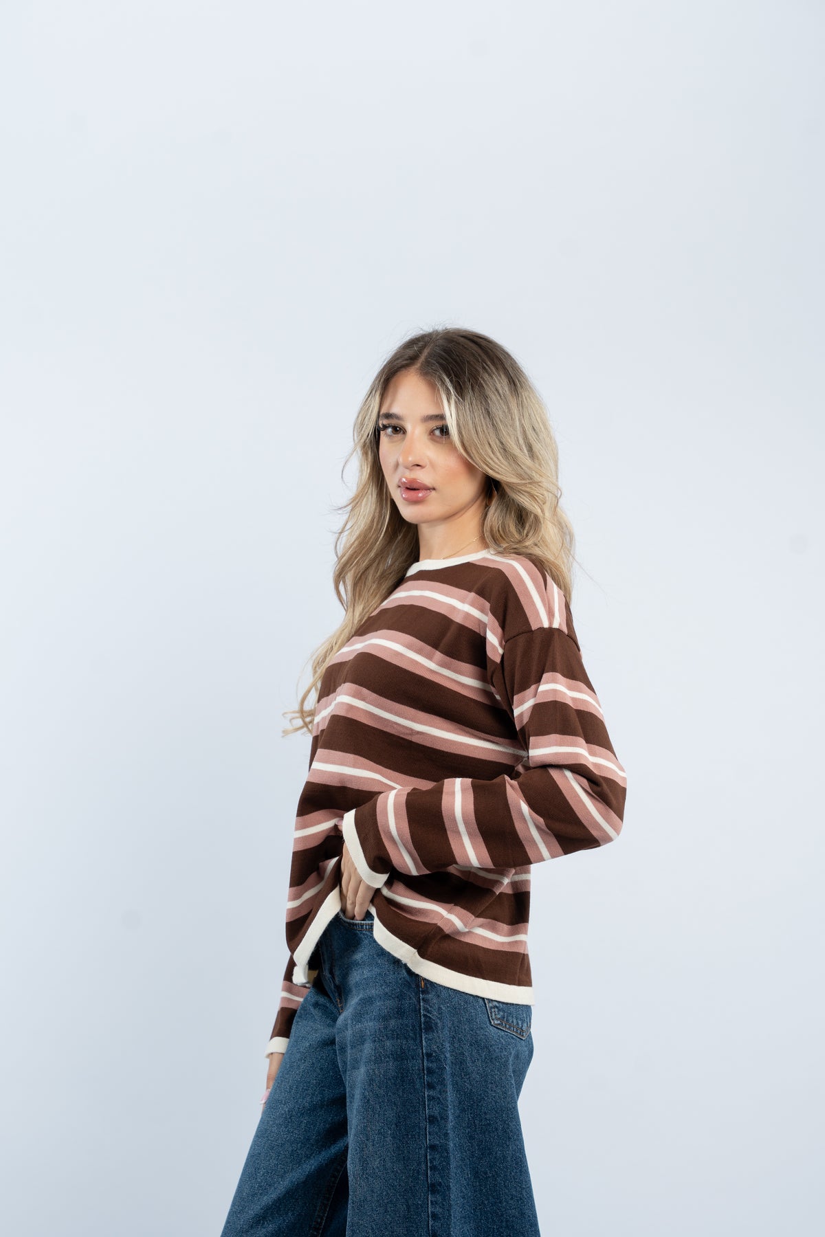 Pullover striped knit