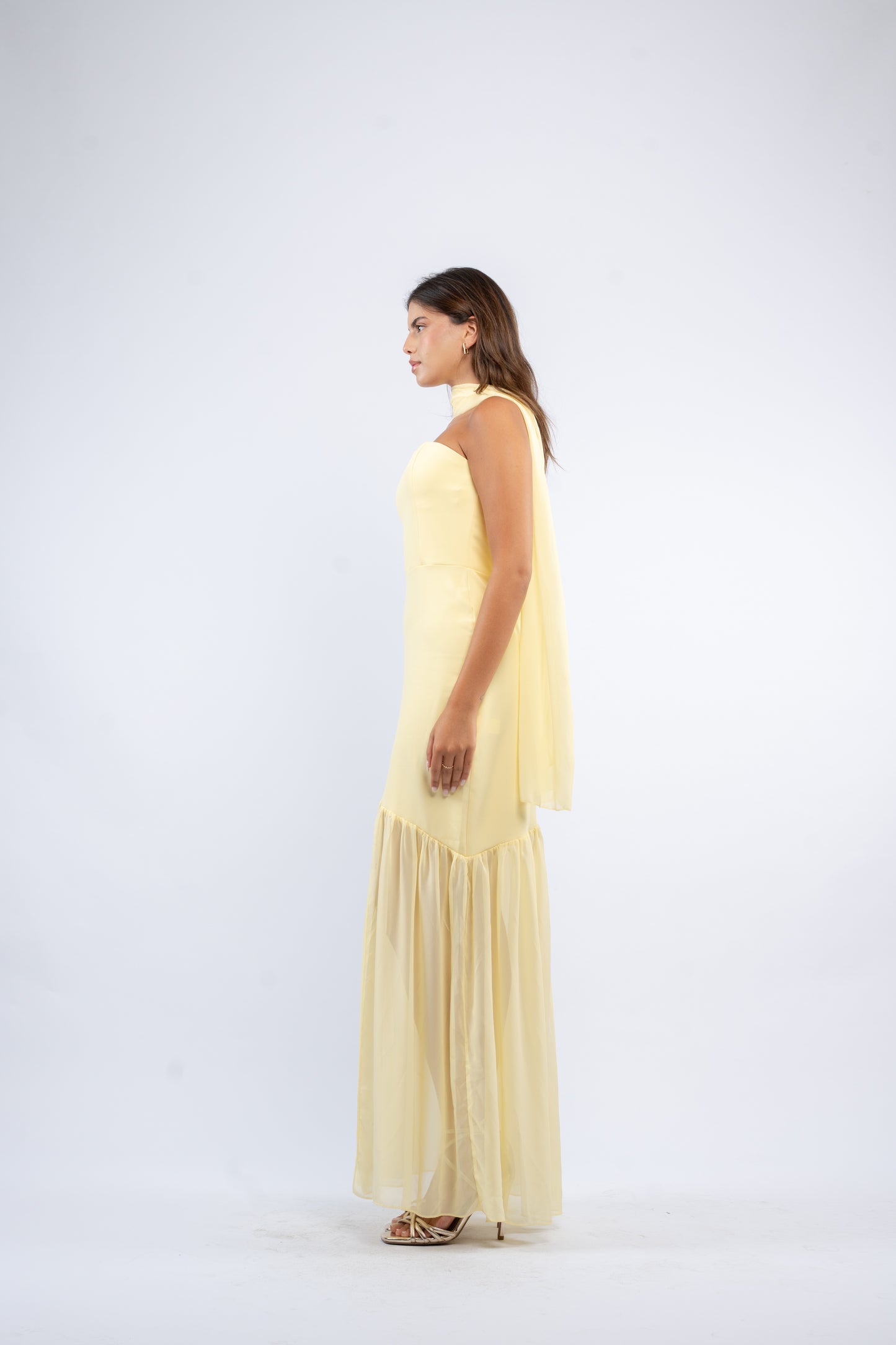 Draped scarf dress