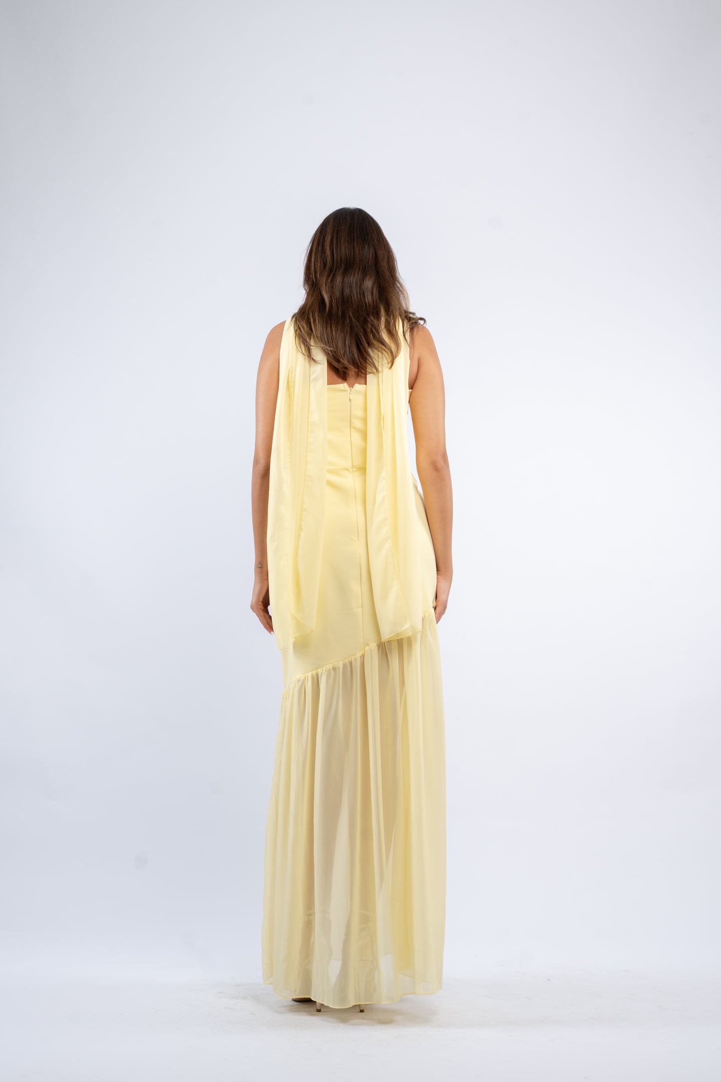 Draped scarf dress
