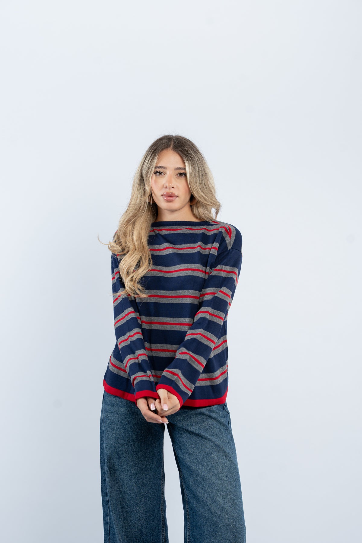 Pullover striped knit
