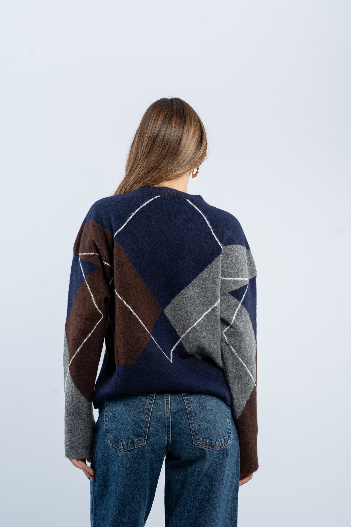 Argyle wool sweater