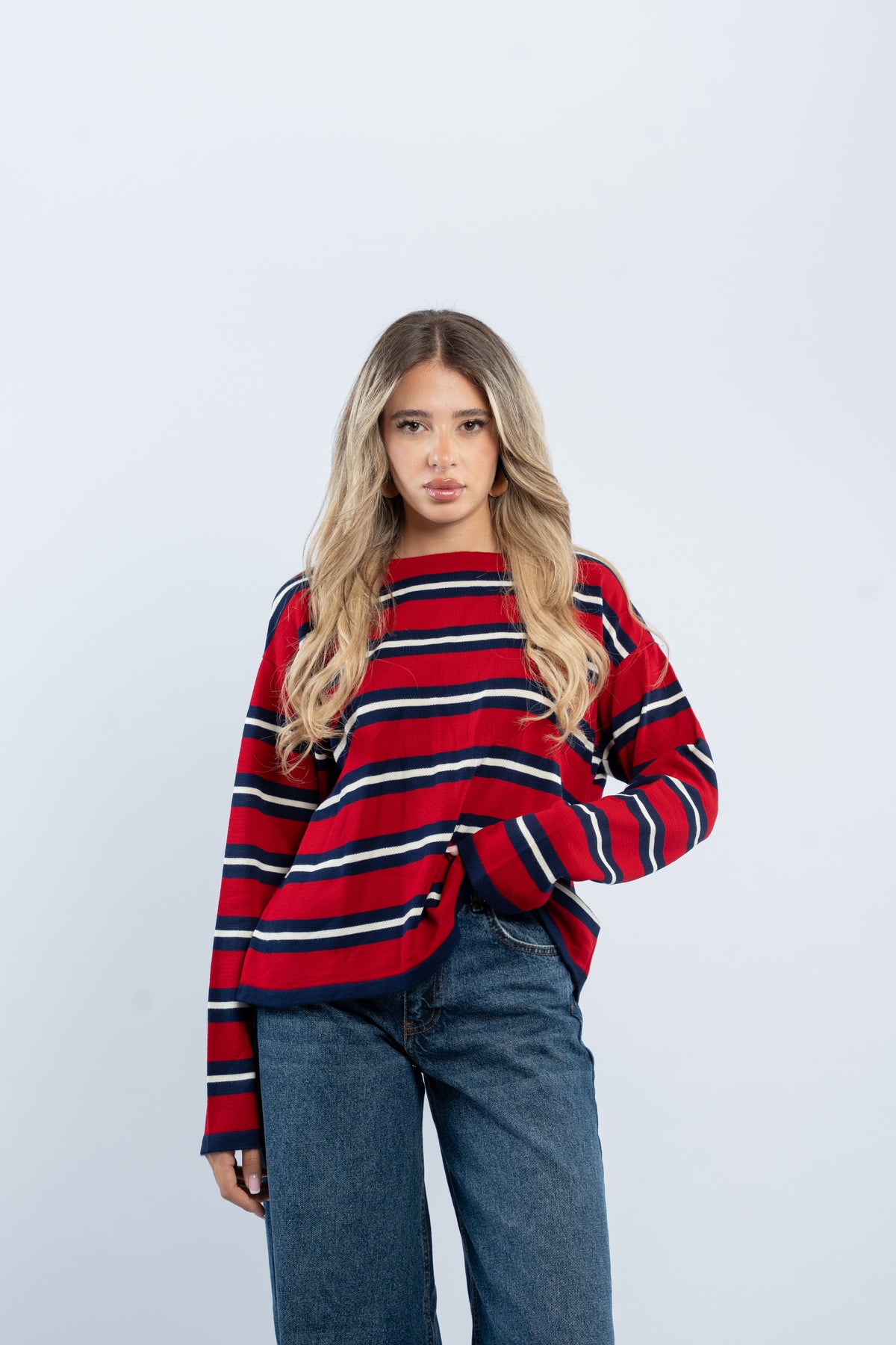 Pullover striped knit