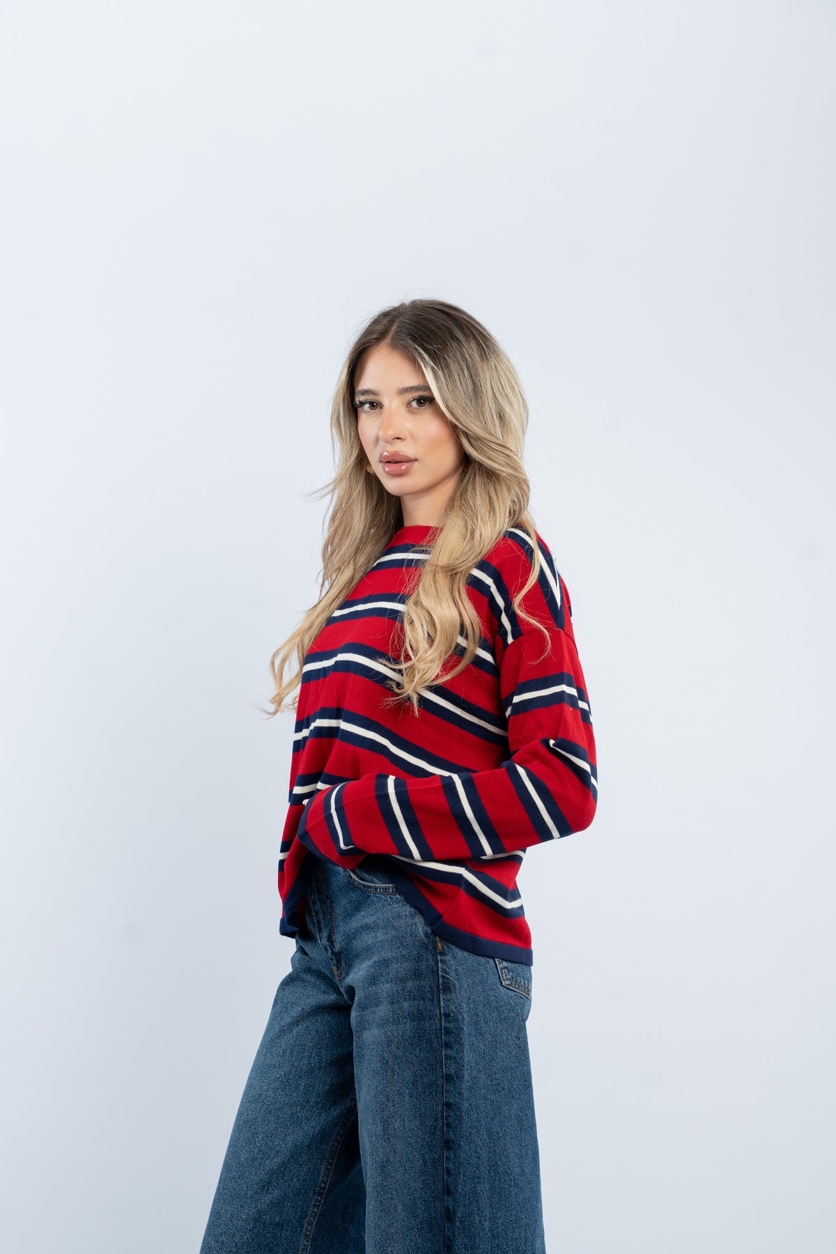 Pullover striped knit