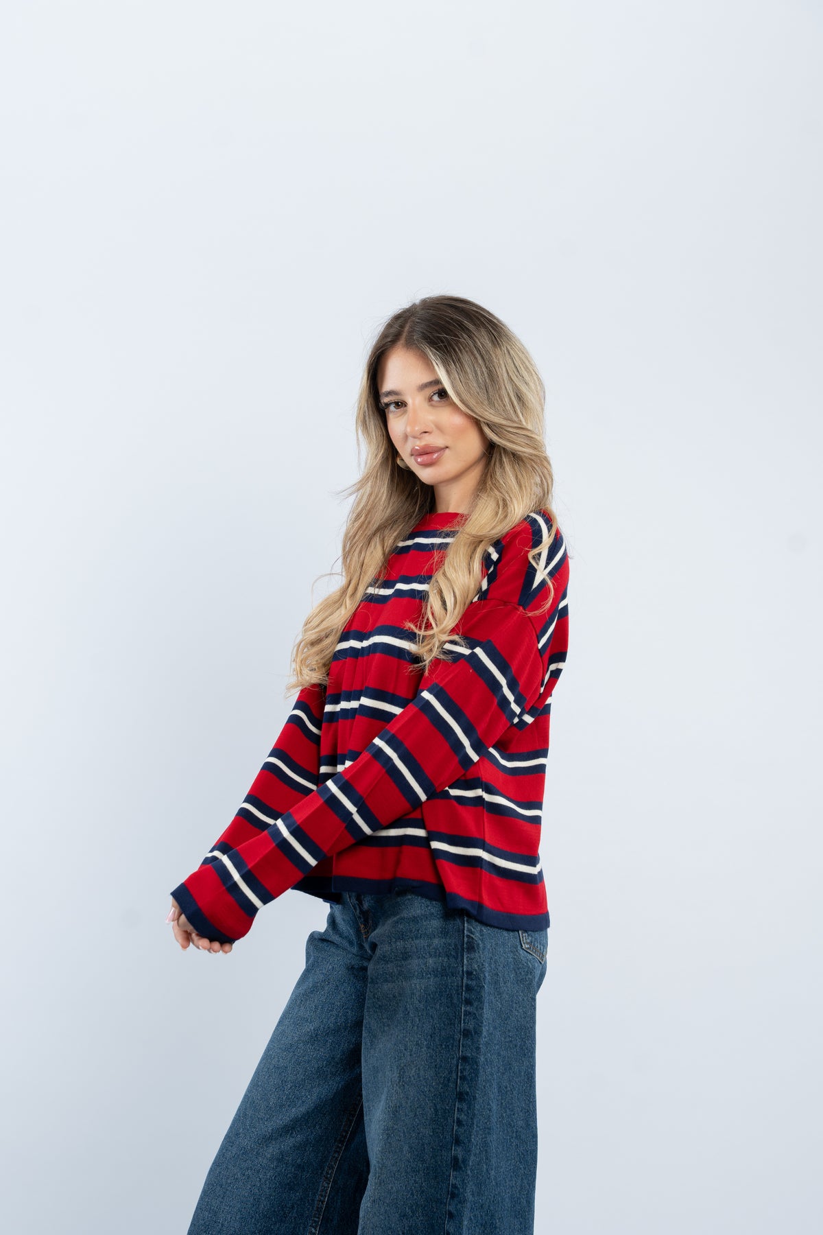 Pullover striped knit