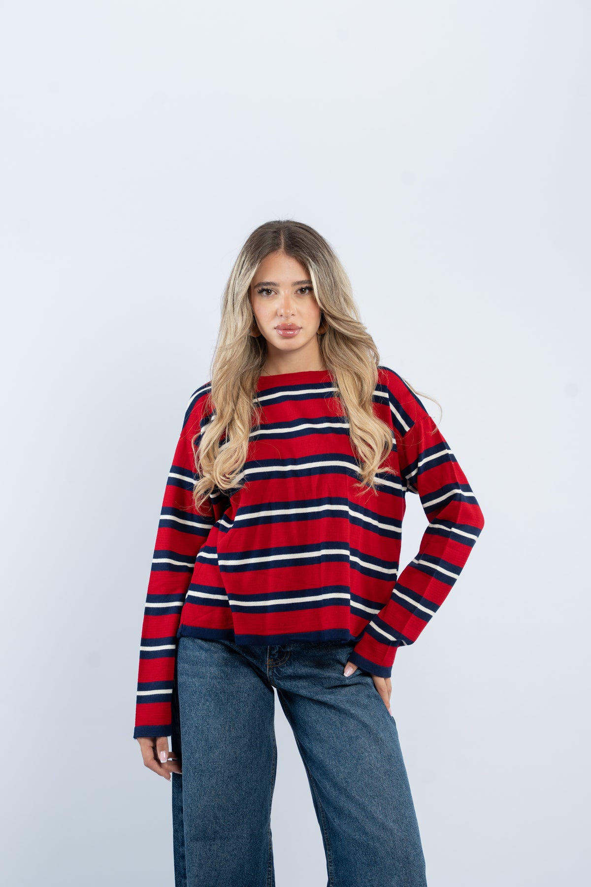 Pullover striped knit