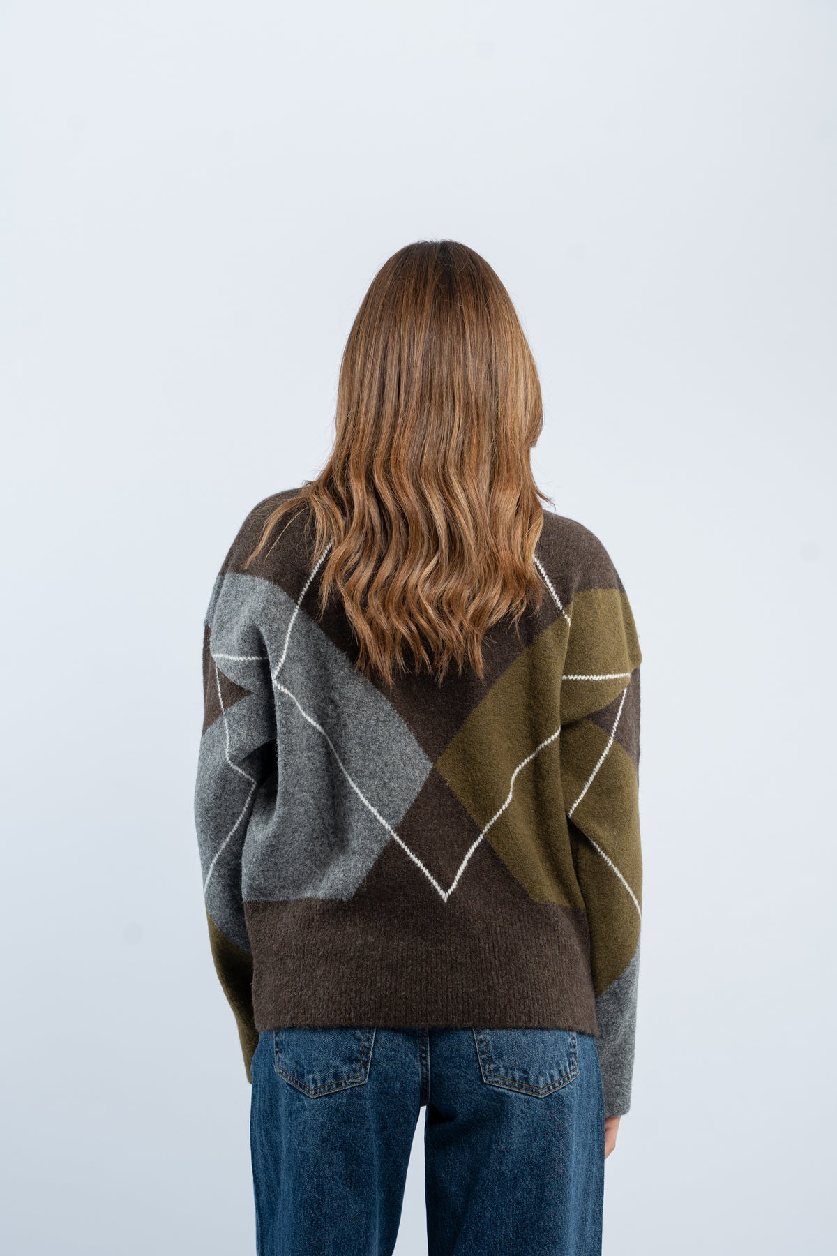 Argyle wool sweater