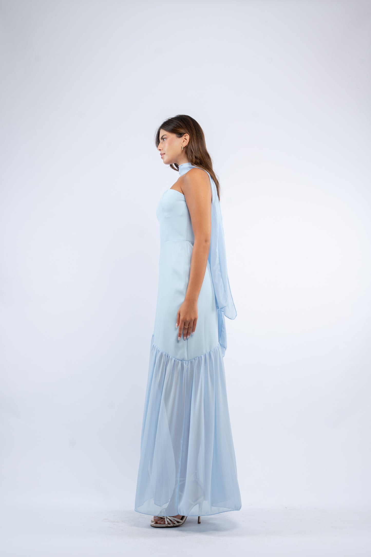 Draped scarf dress
