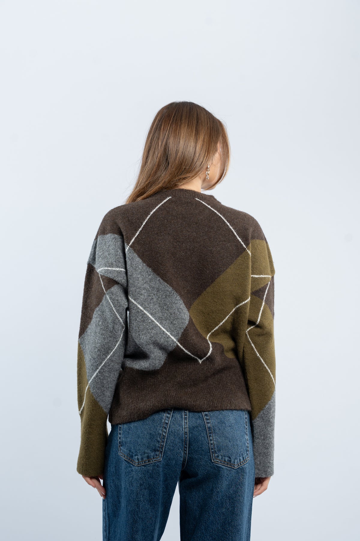 Argyle wool sweater
