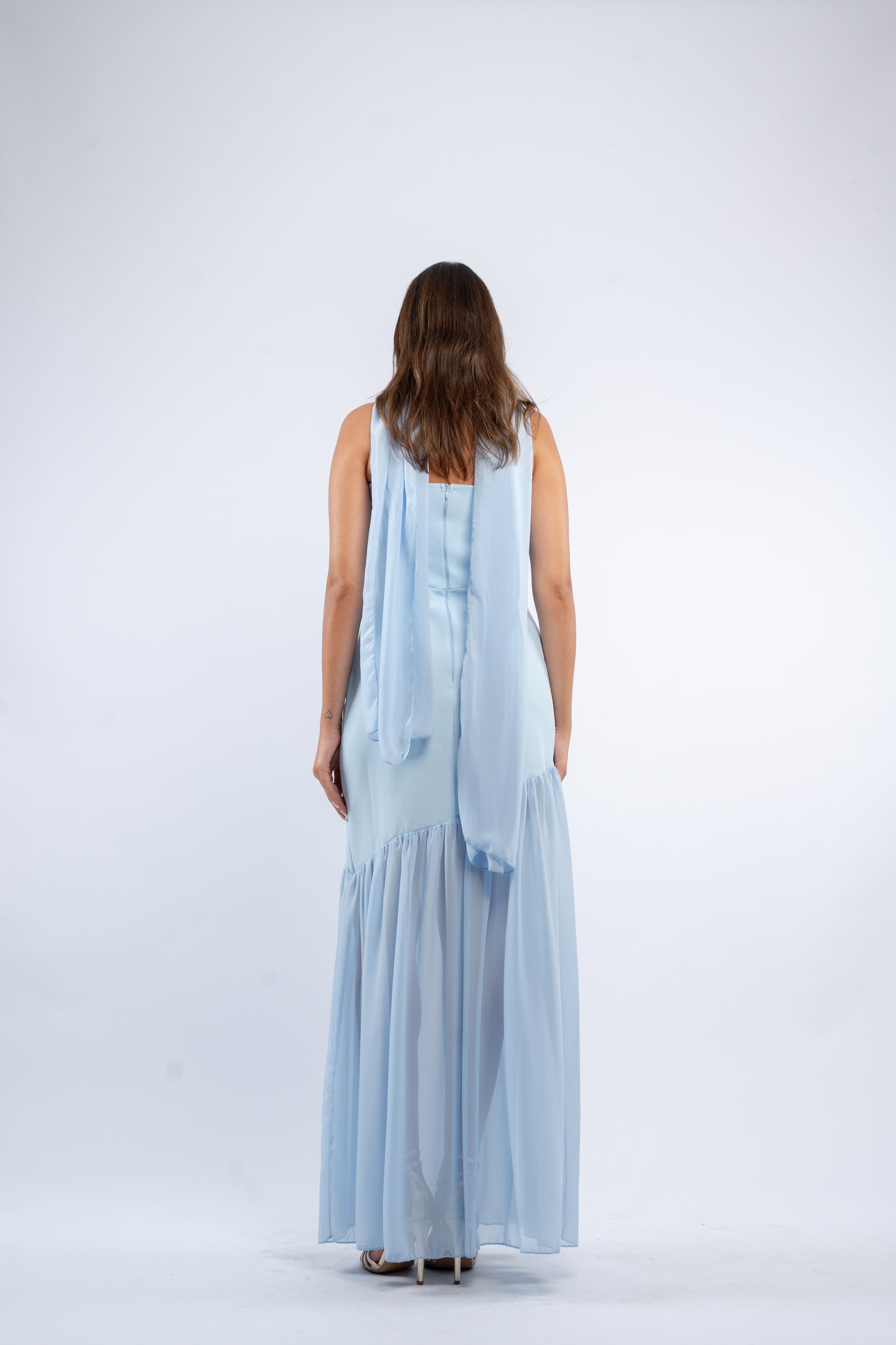 Draped scarf dress