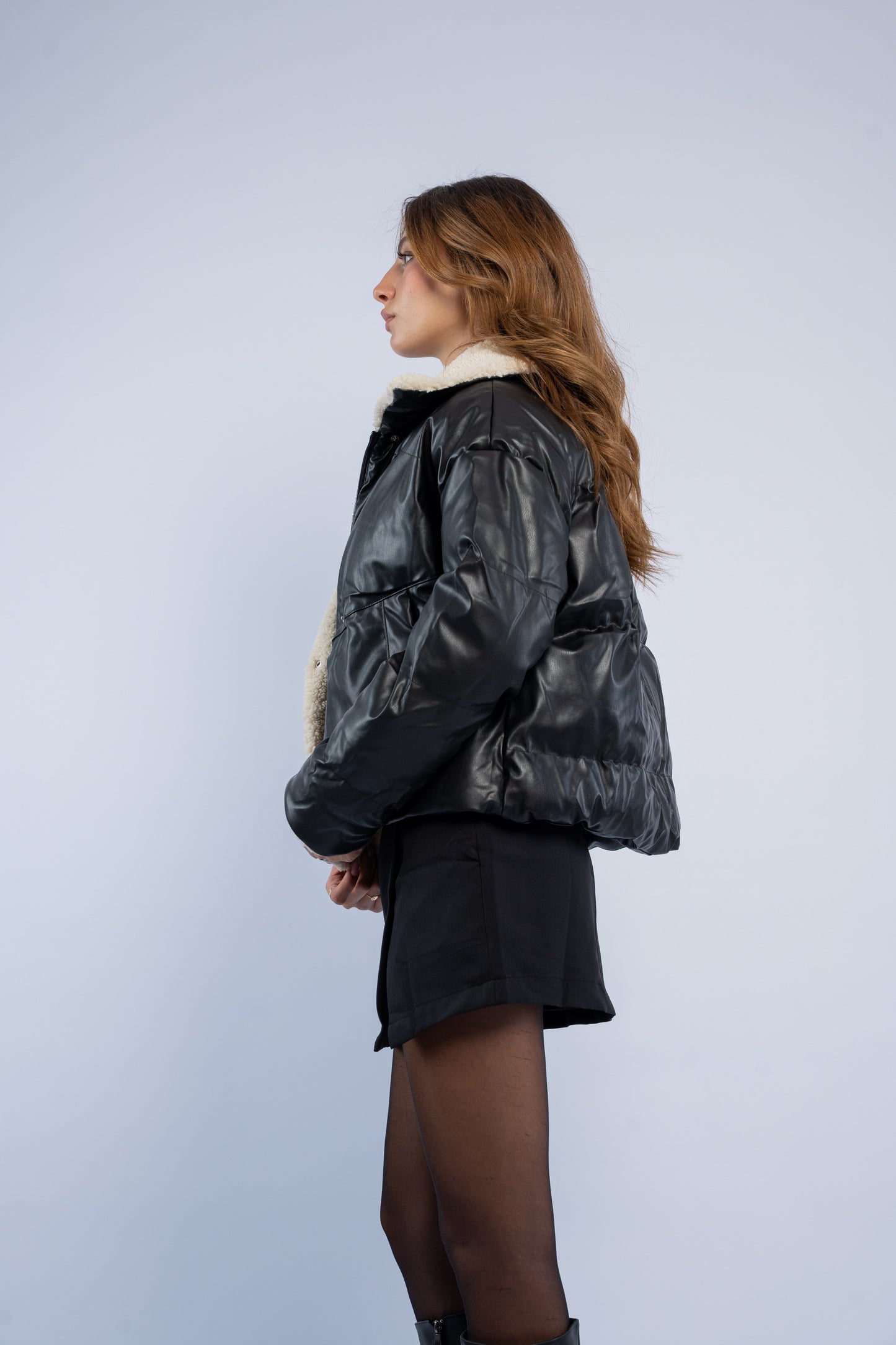 Bomber leather jacket