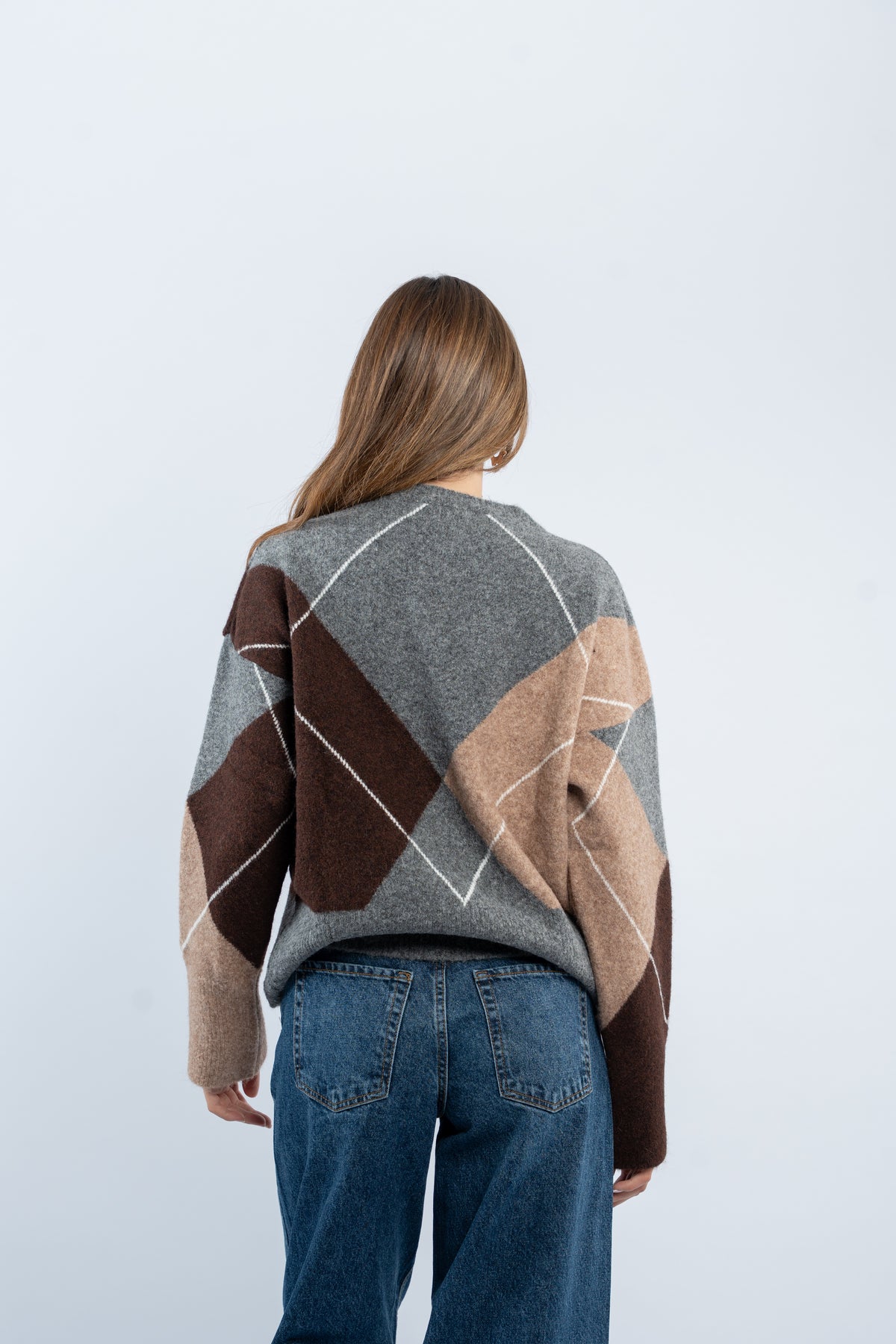 Argyle wool sweater