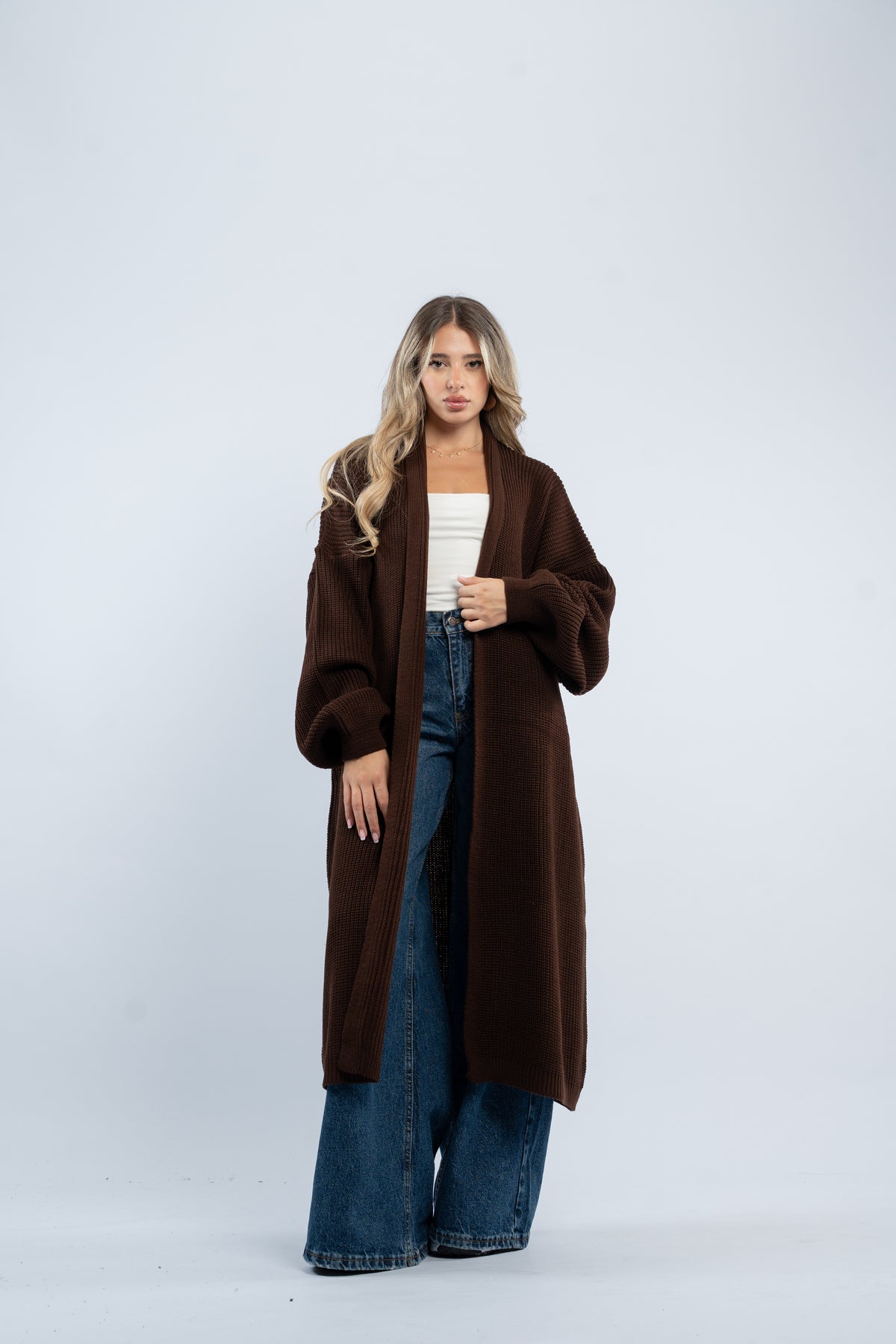 Maxi wool cardigan