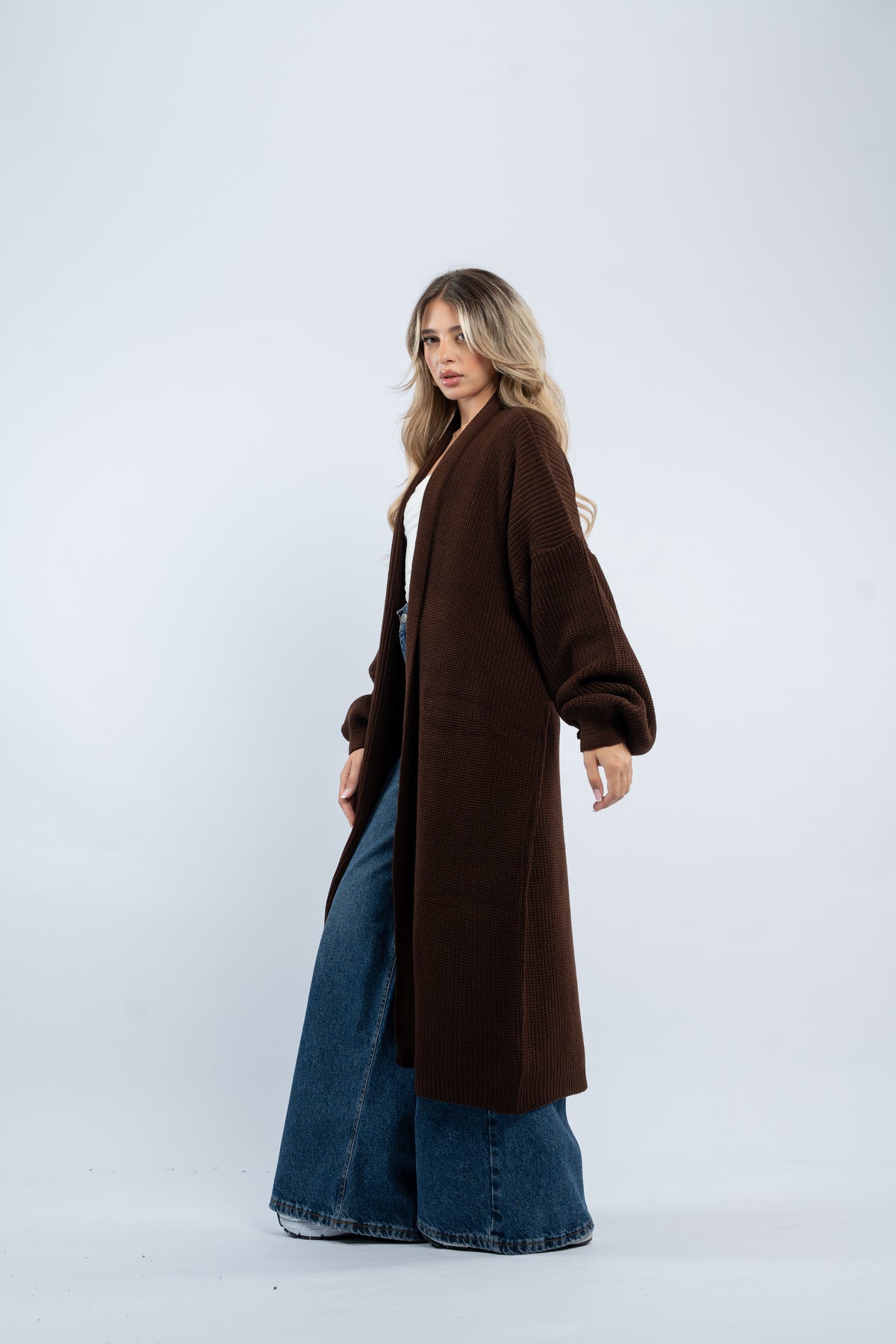 Maxi wool cardigan