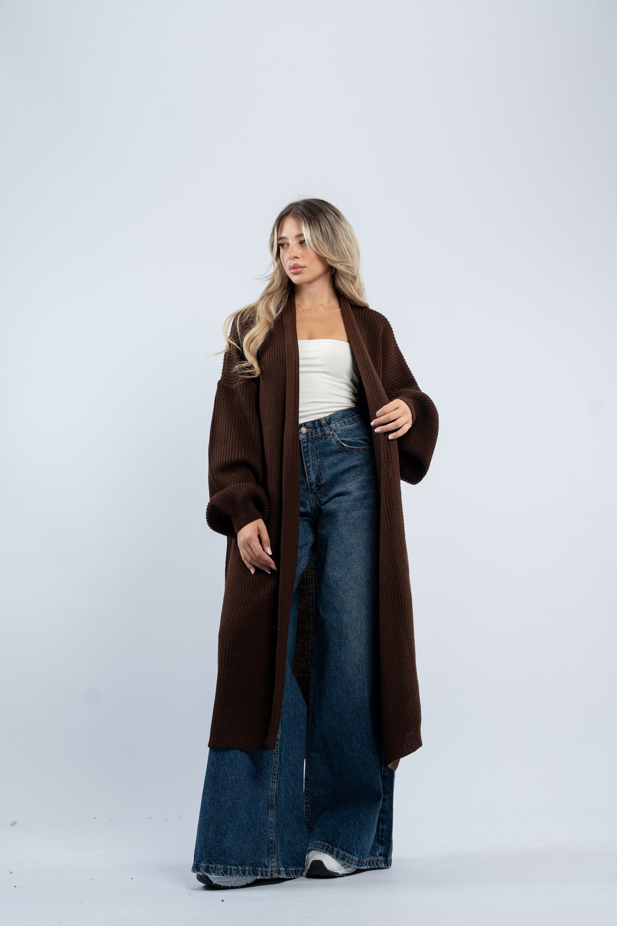 Maxi wool cardigan