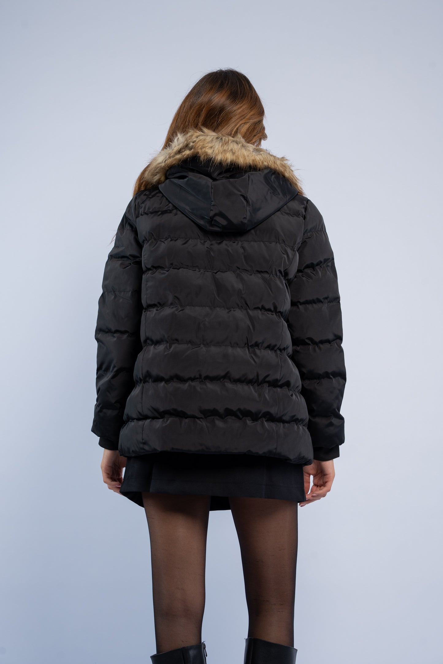 Puffer Jacket With Fur