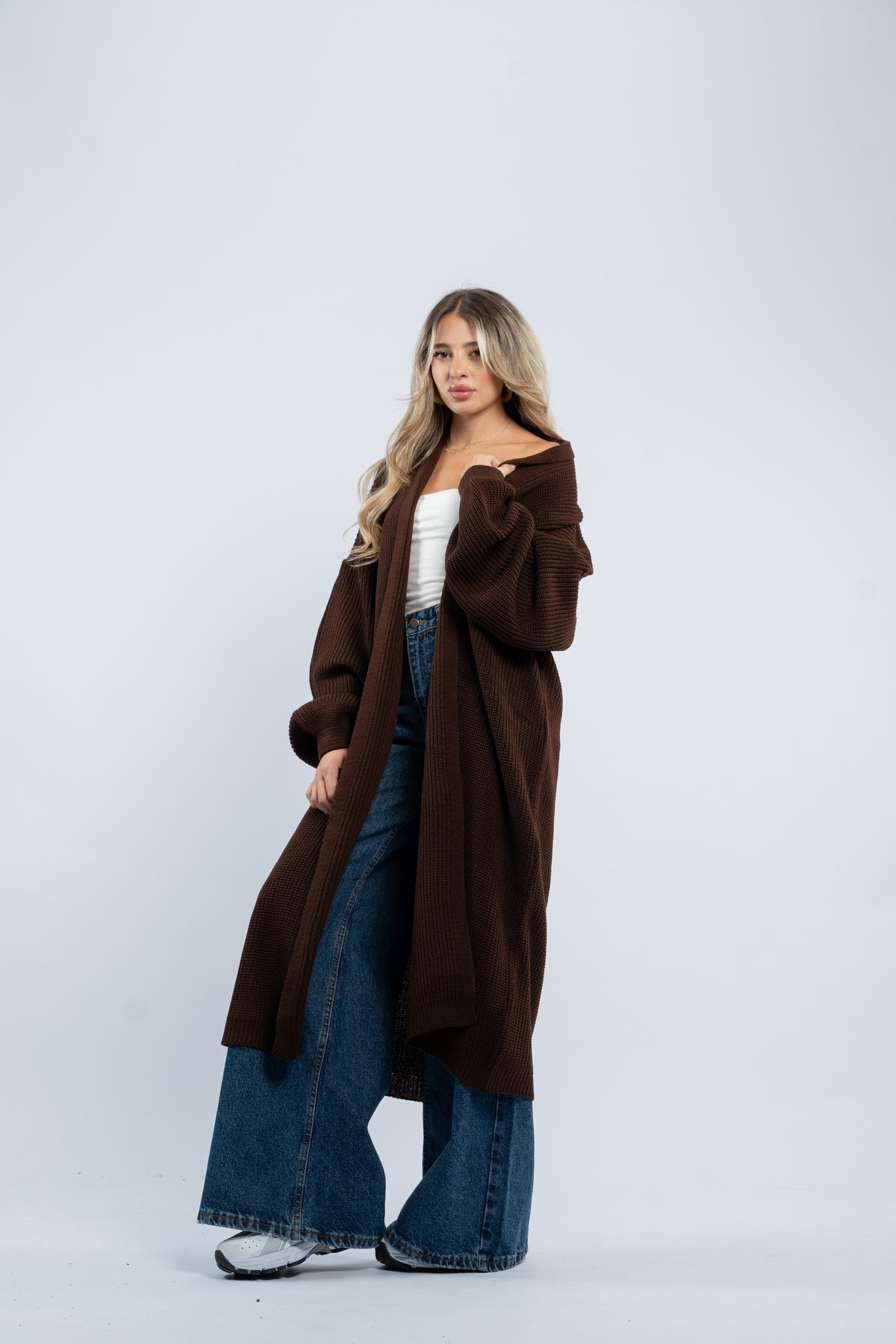 Maxi wool cardigan