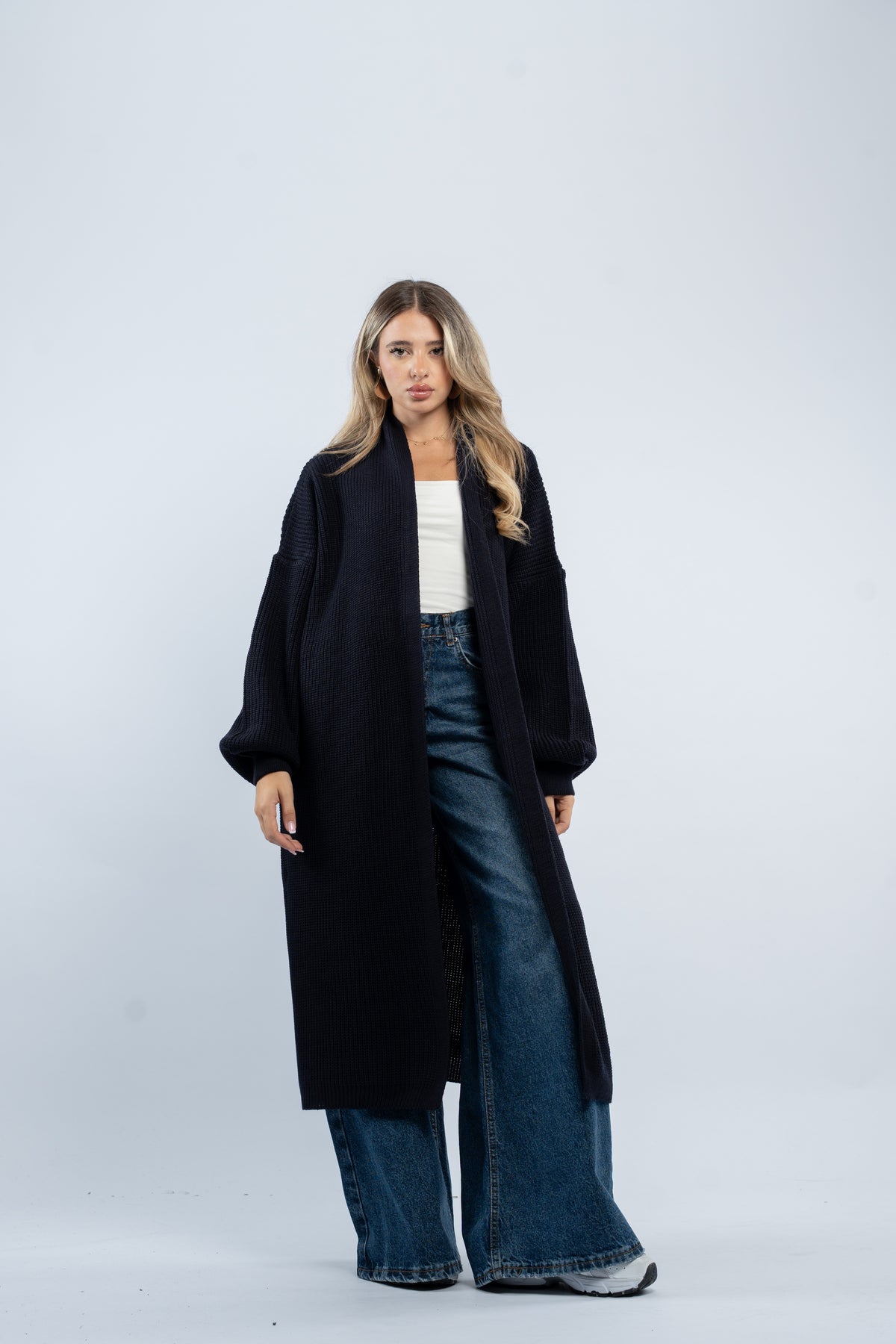 Maxi wool cardigan
