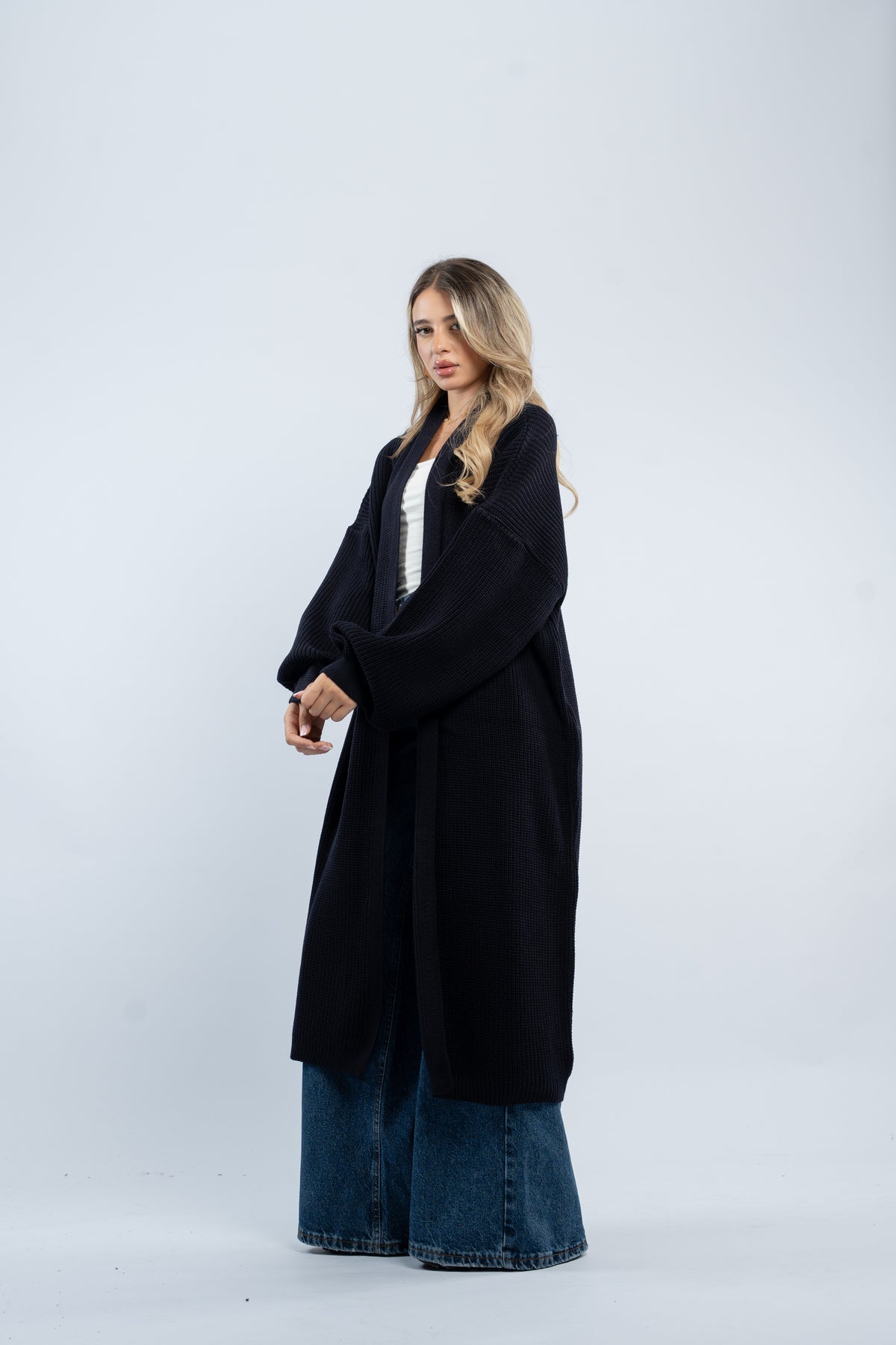 Maxi wool cardigan