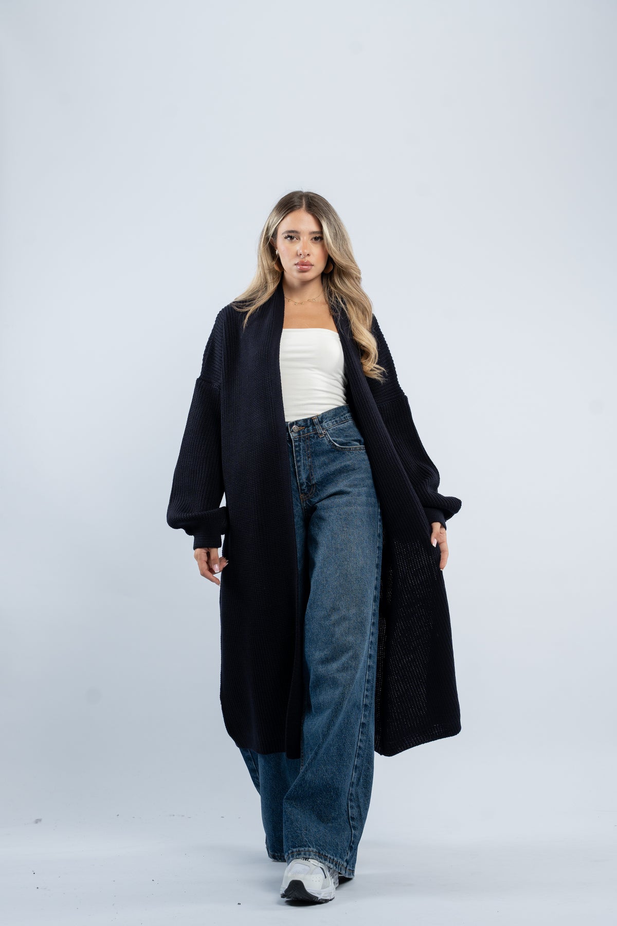 Maxi wool cardigan