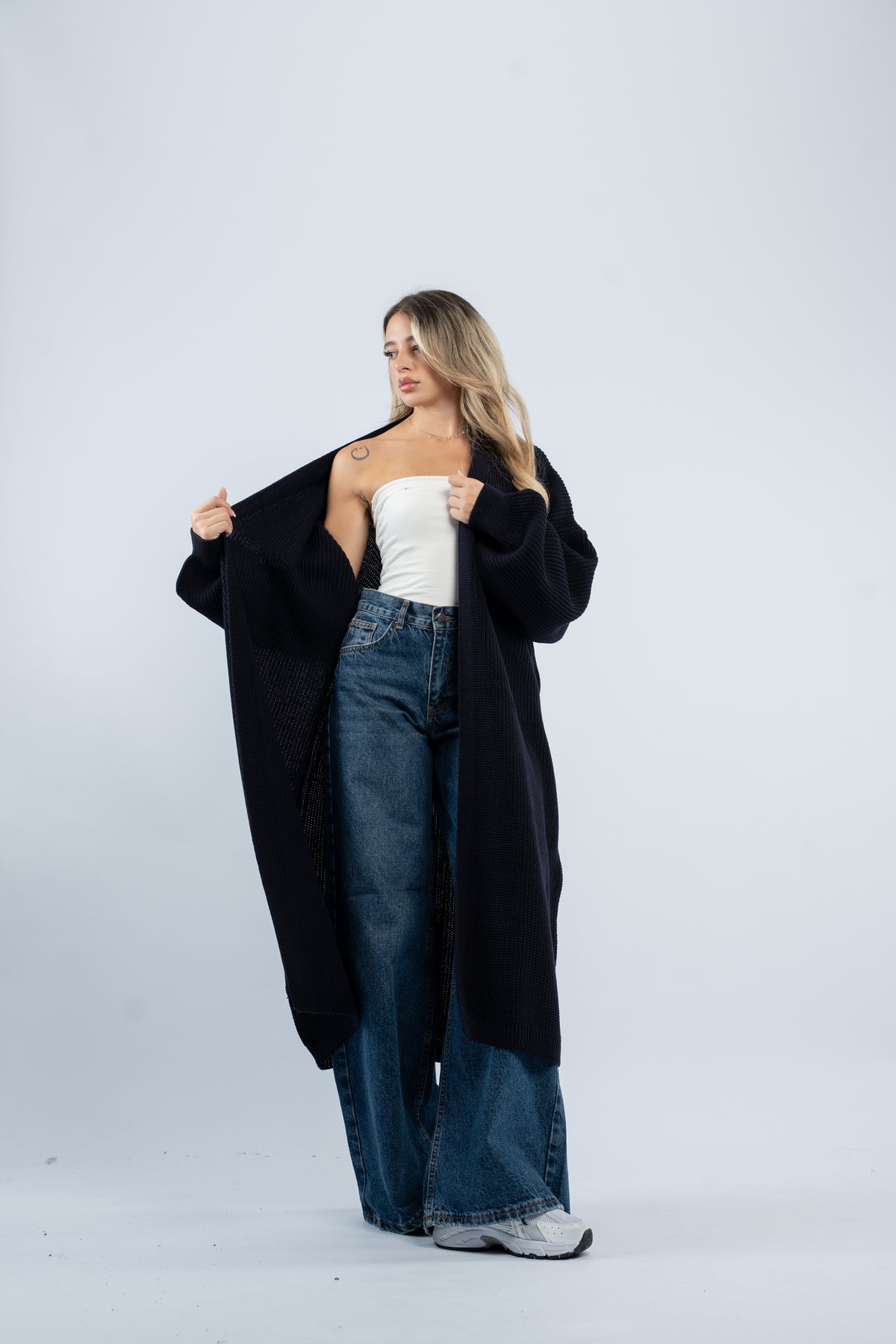 Maxi wool cardigan