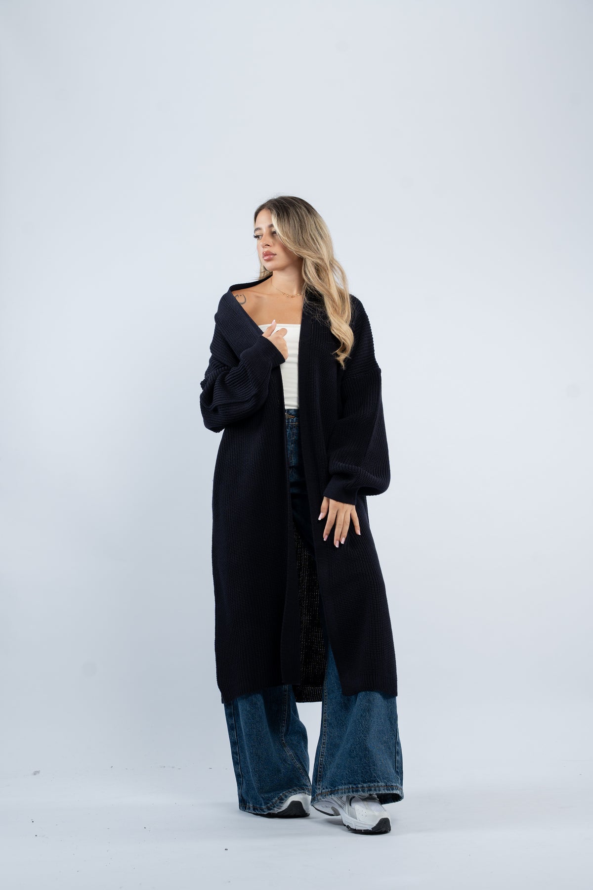 Maxi wool cardigan