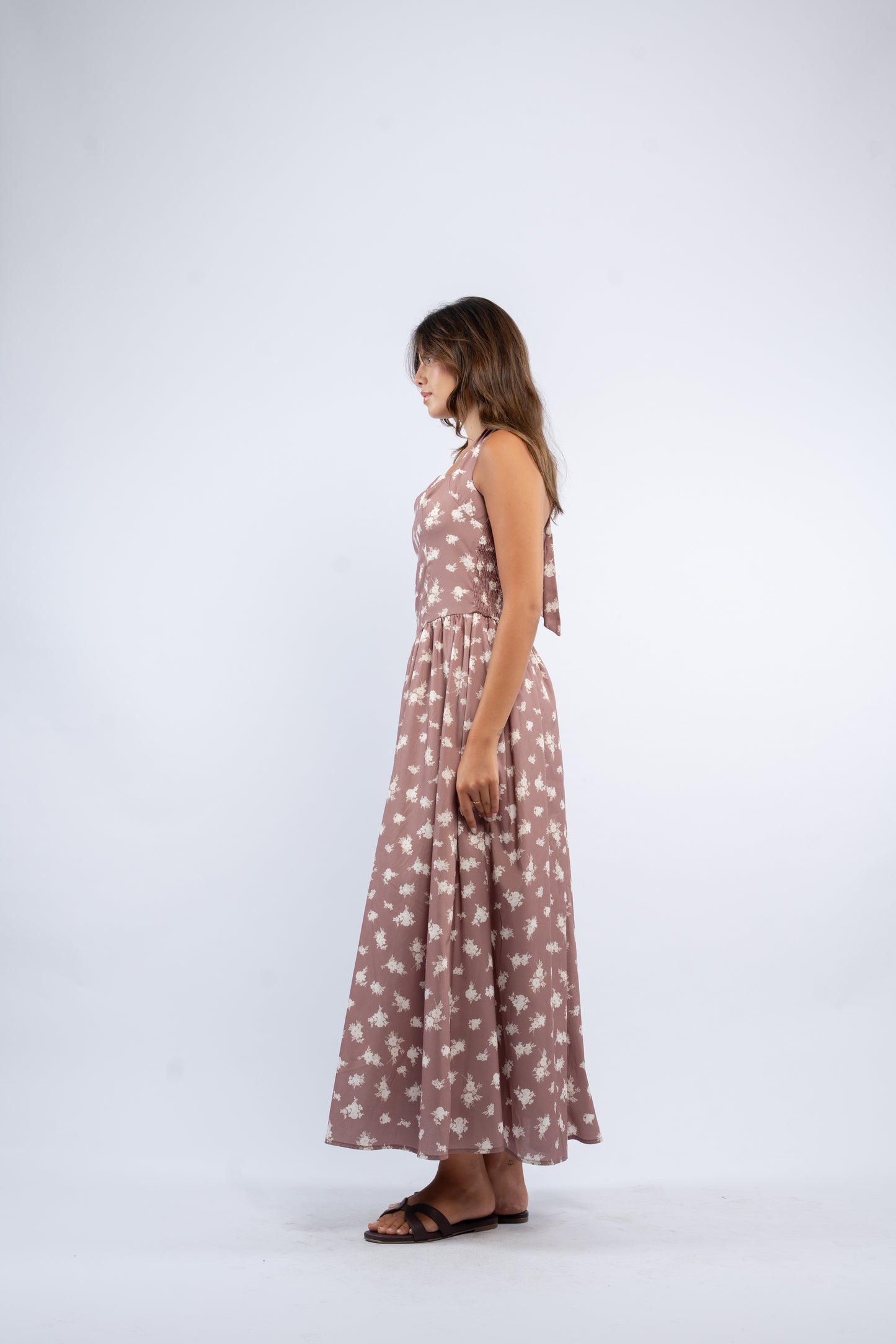Blush halter dress
