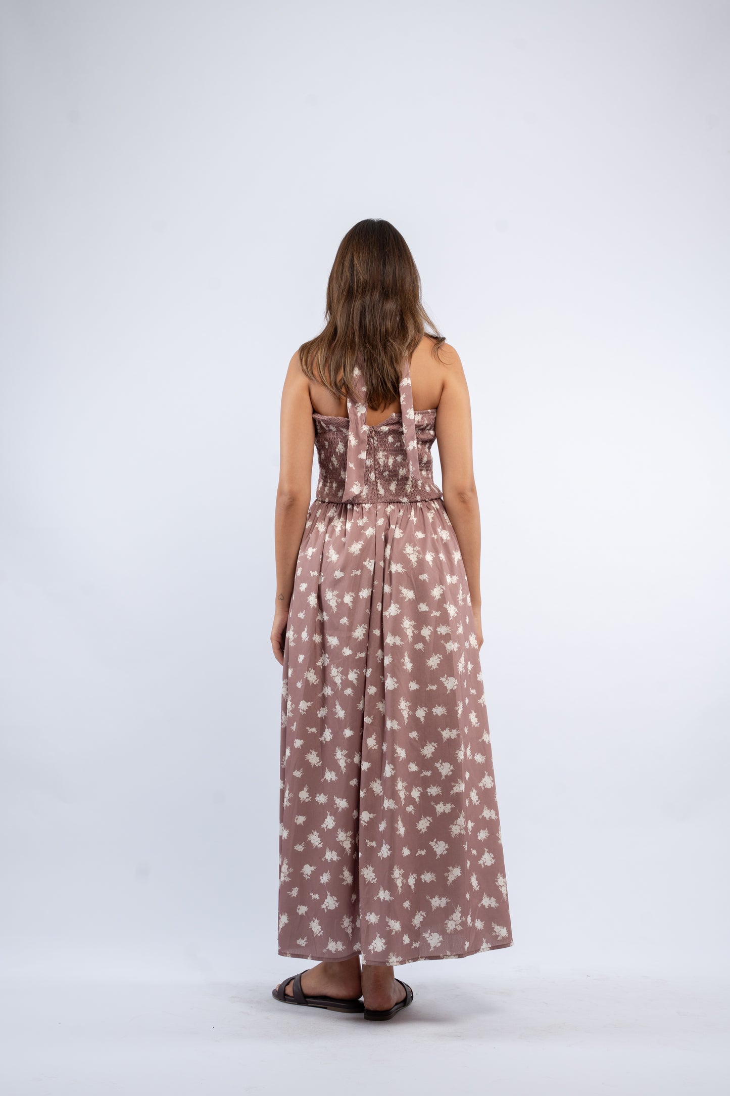 Blush halter dress