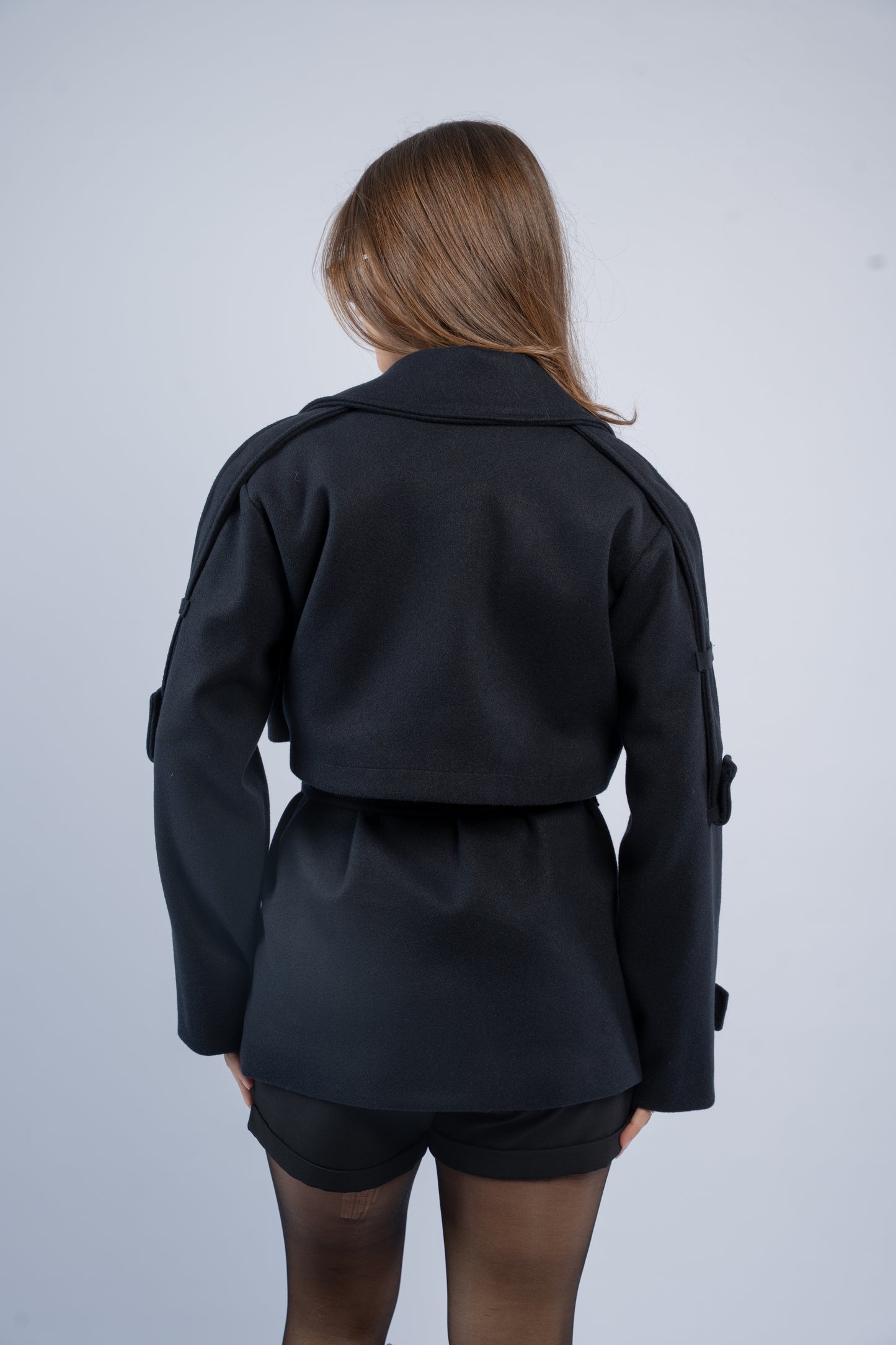 Tailored wool trench