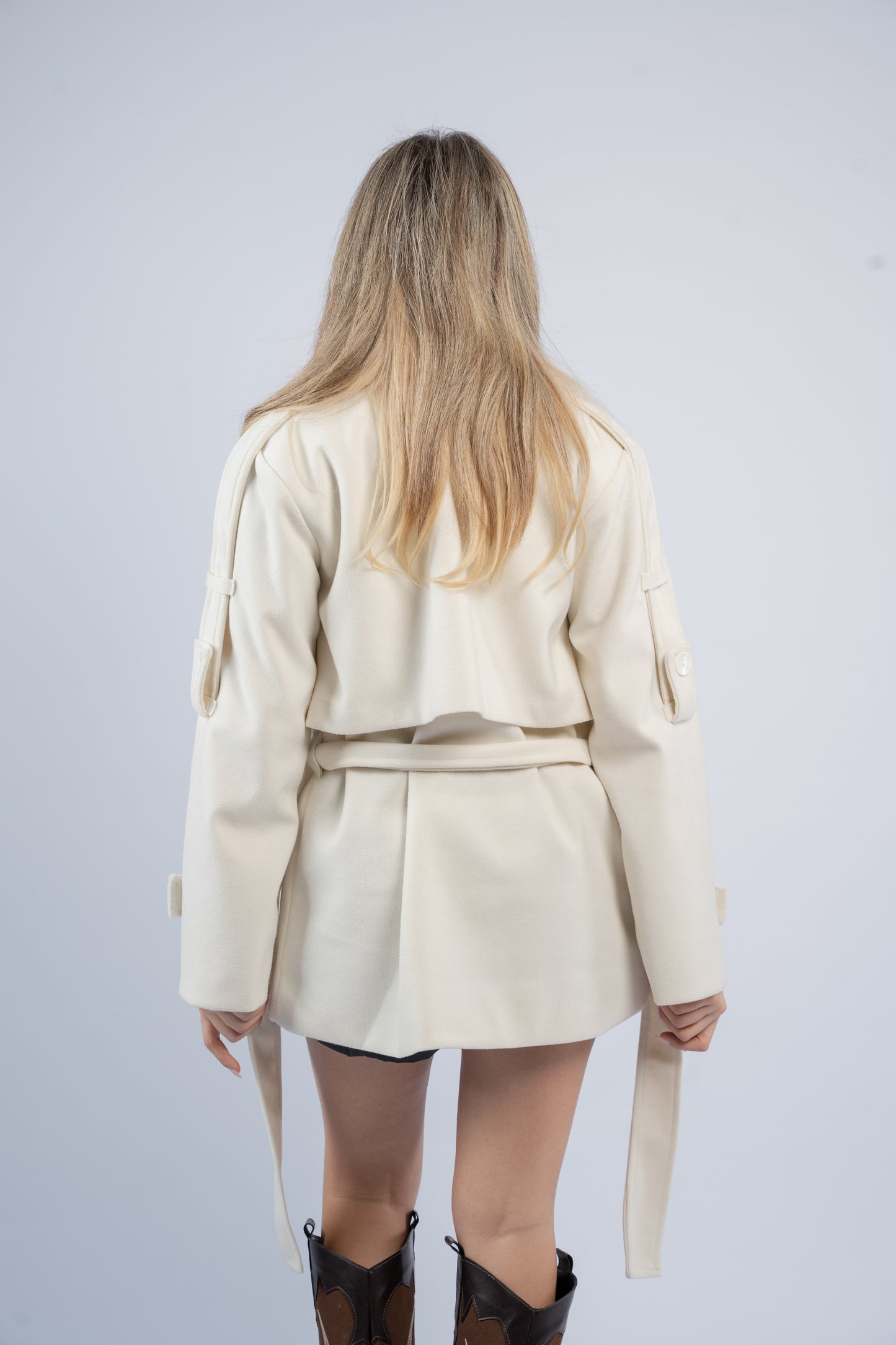 Tailored wool trench