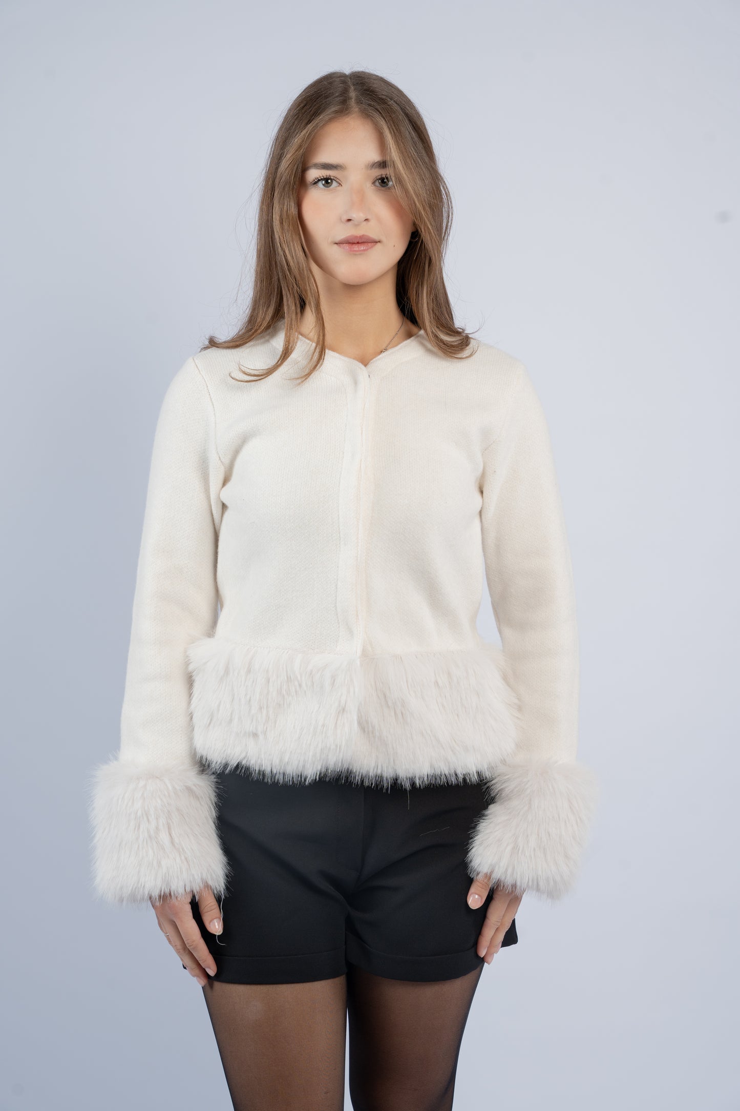 Statement fur cardigan