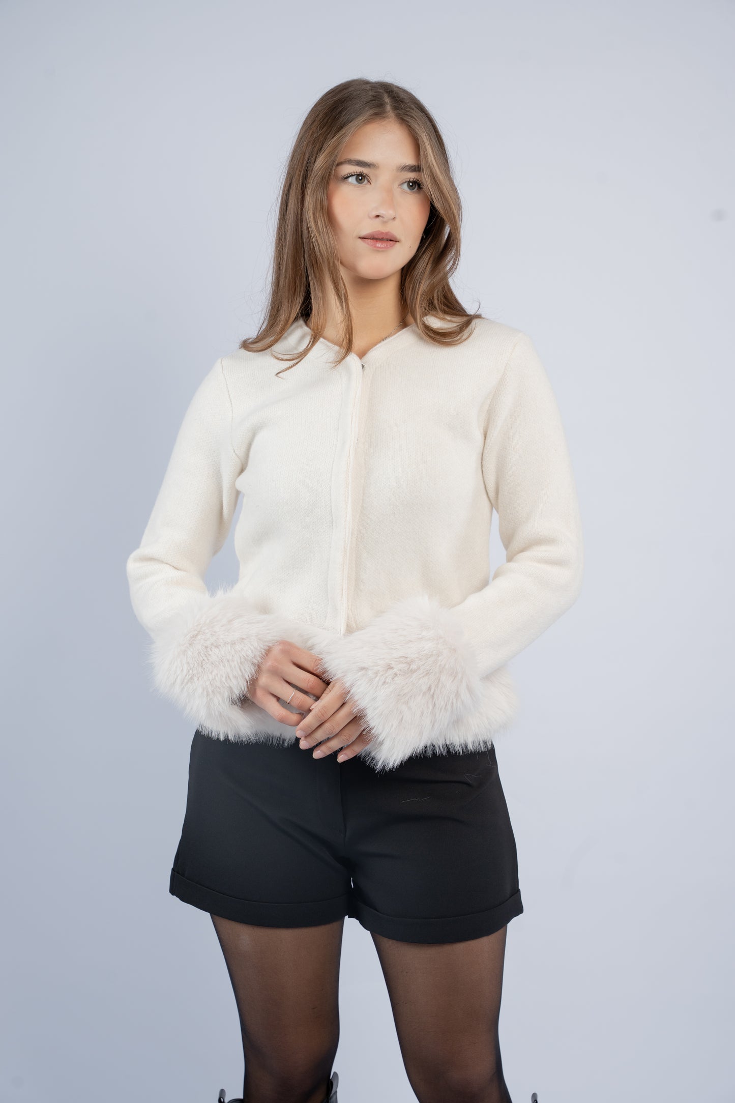 Statement fur cardigan
