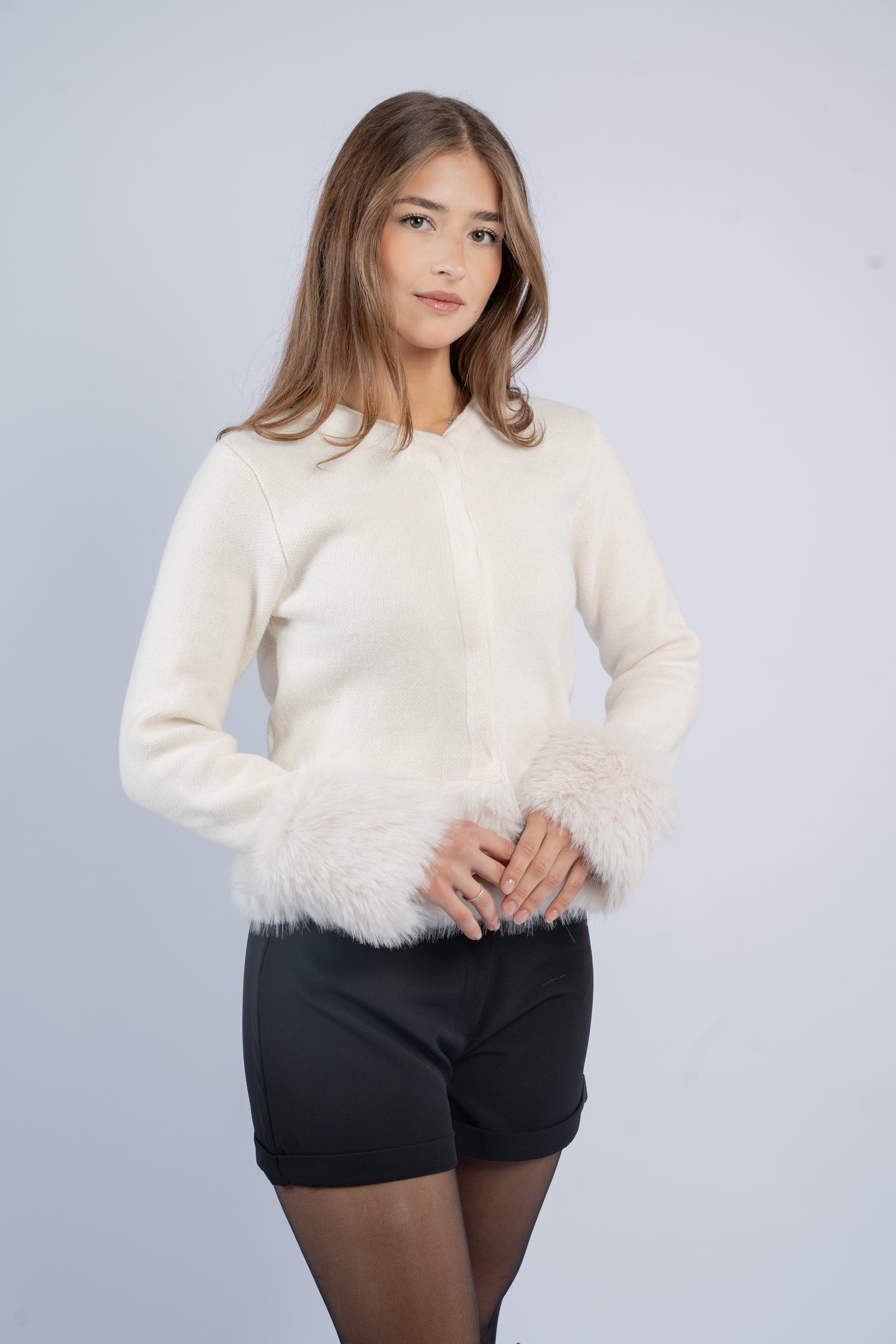 Statement fur cardigan