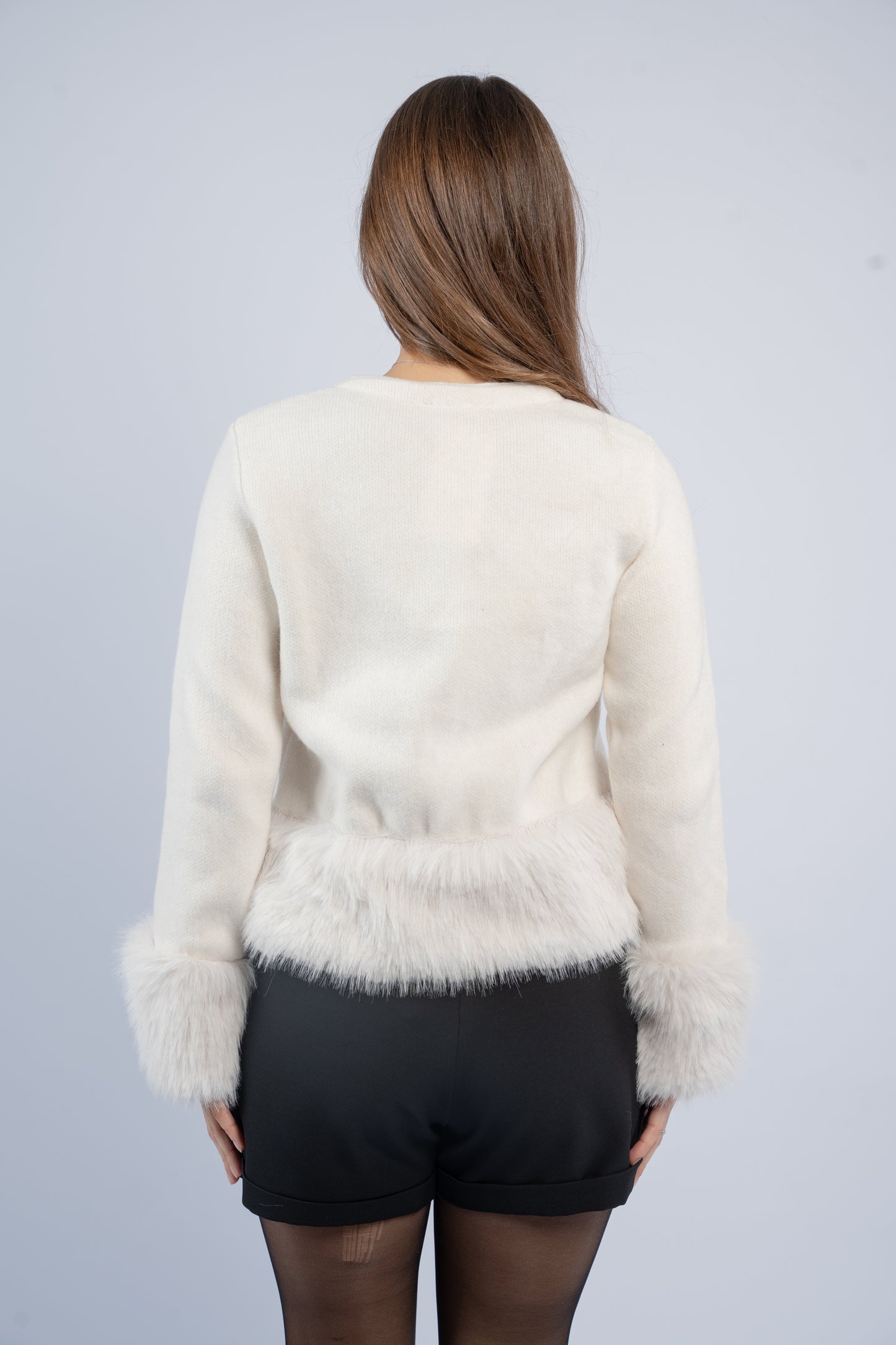 Statement fur cardigan