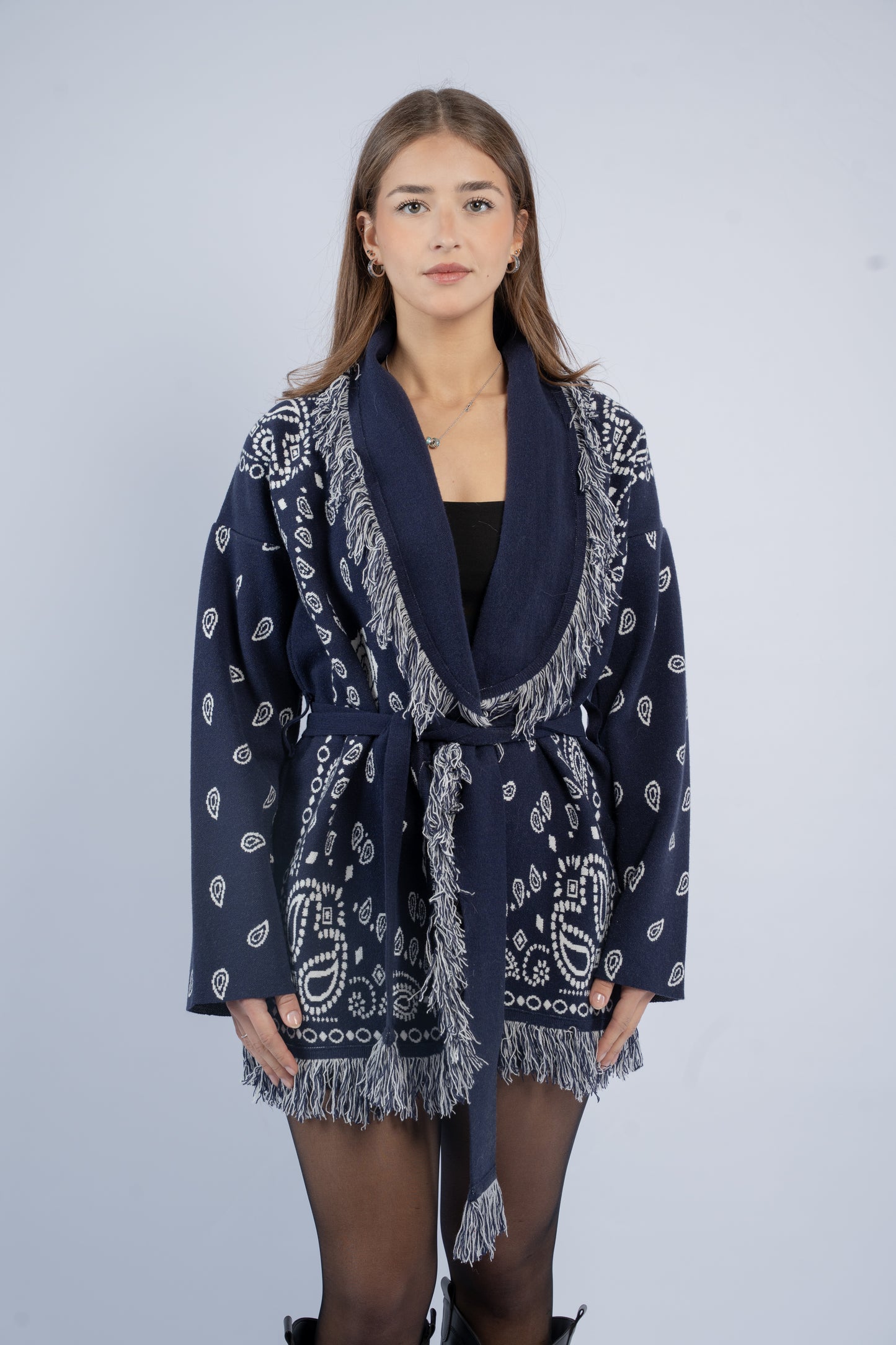 Western silhouette cardigan