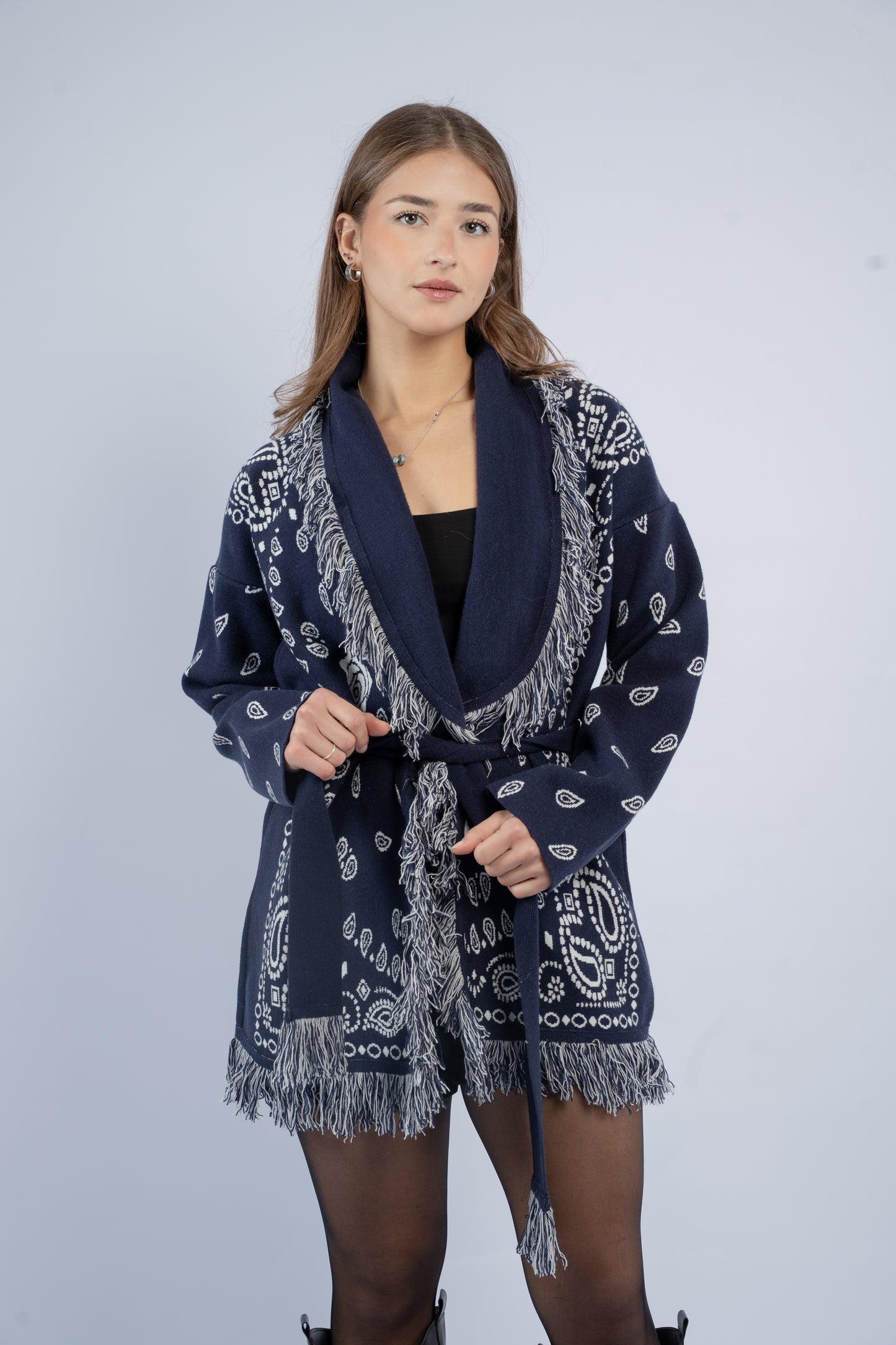 Western silhouette cardigan