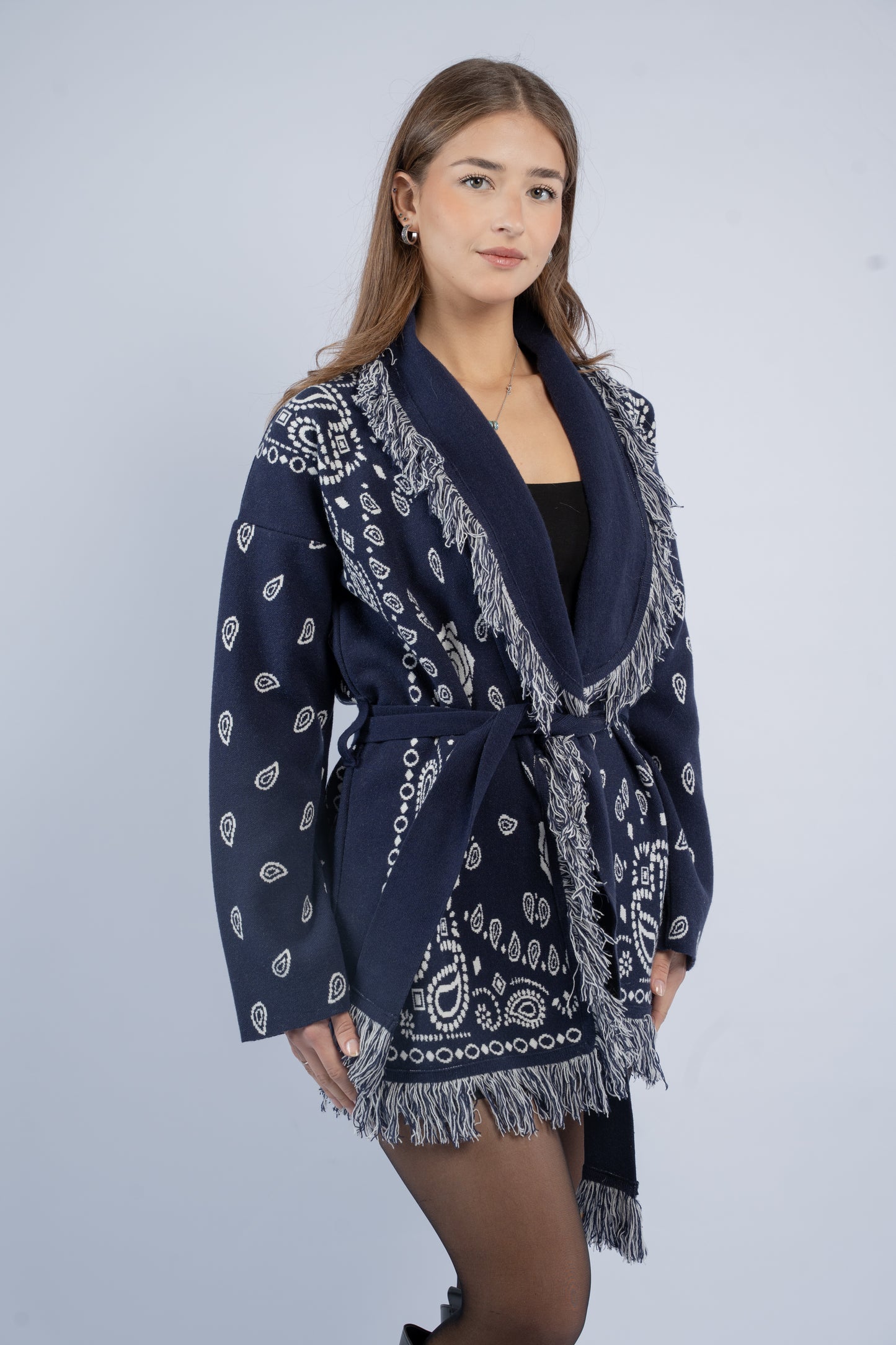 Western silhouette cardigan