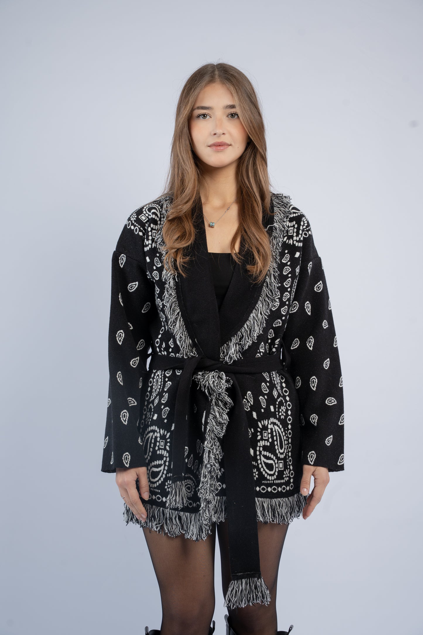 Western silhouette cardigan