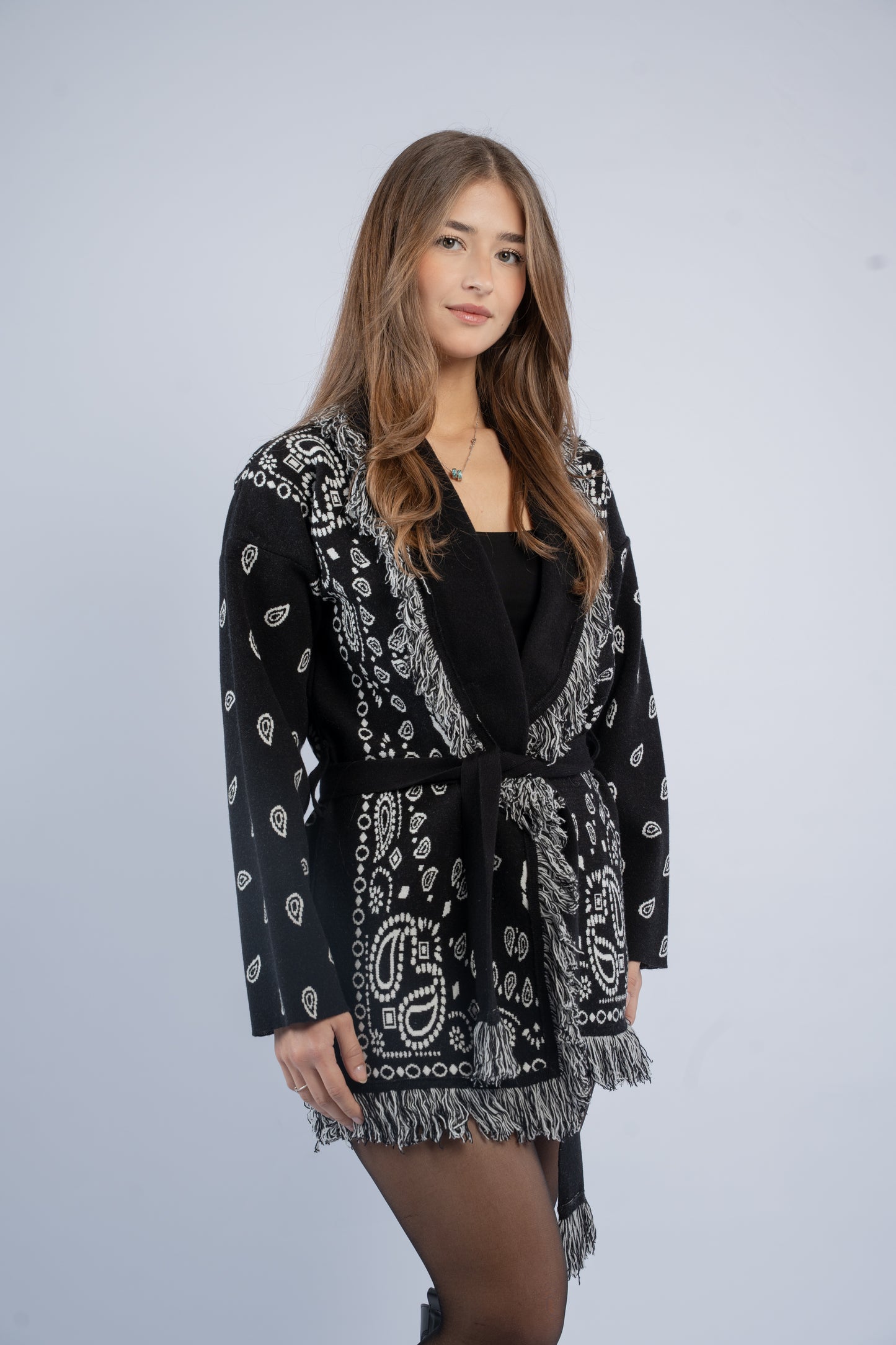Western silhouette cardigan