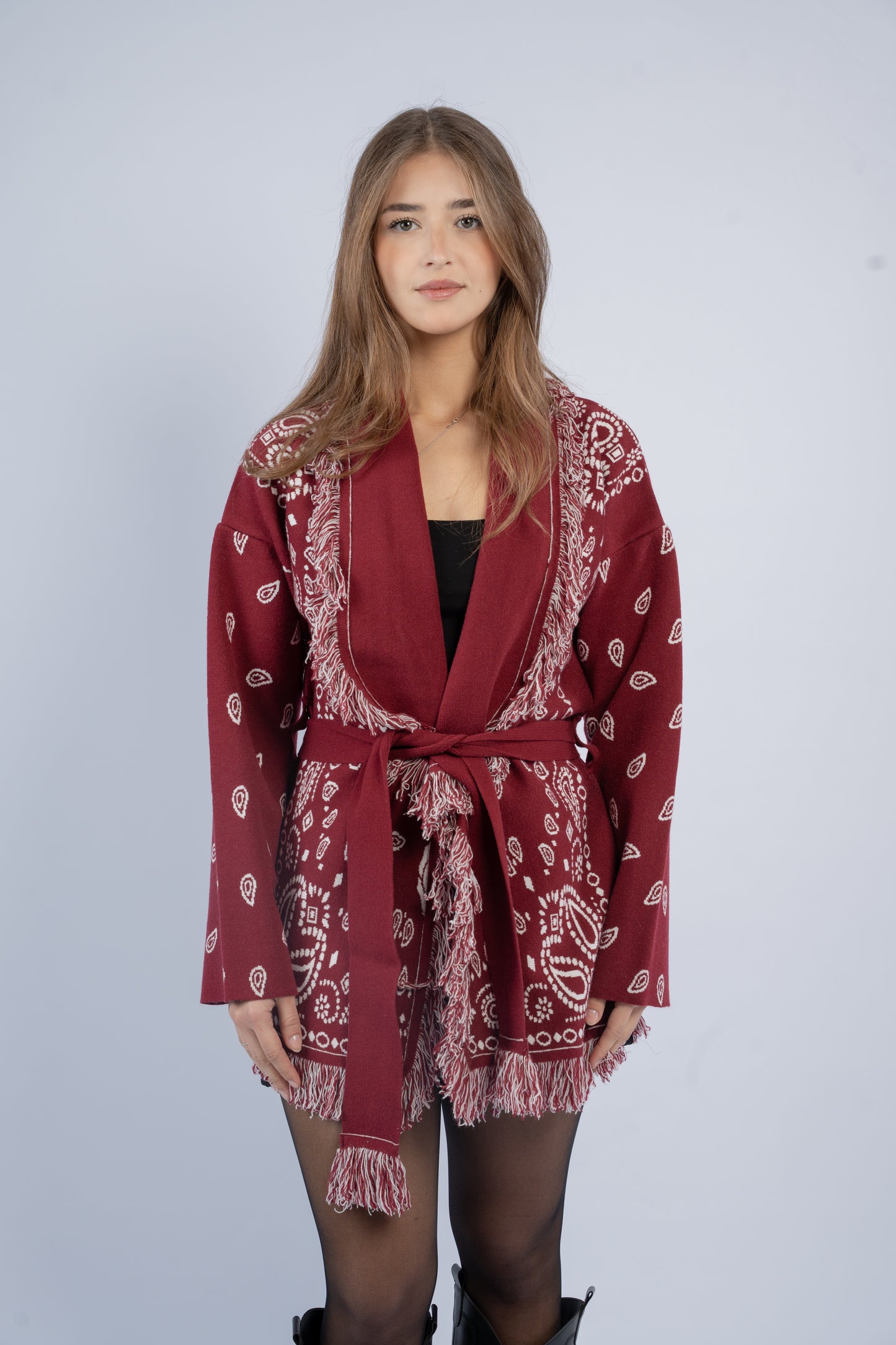 Western silhouette cardigan